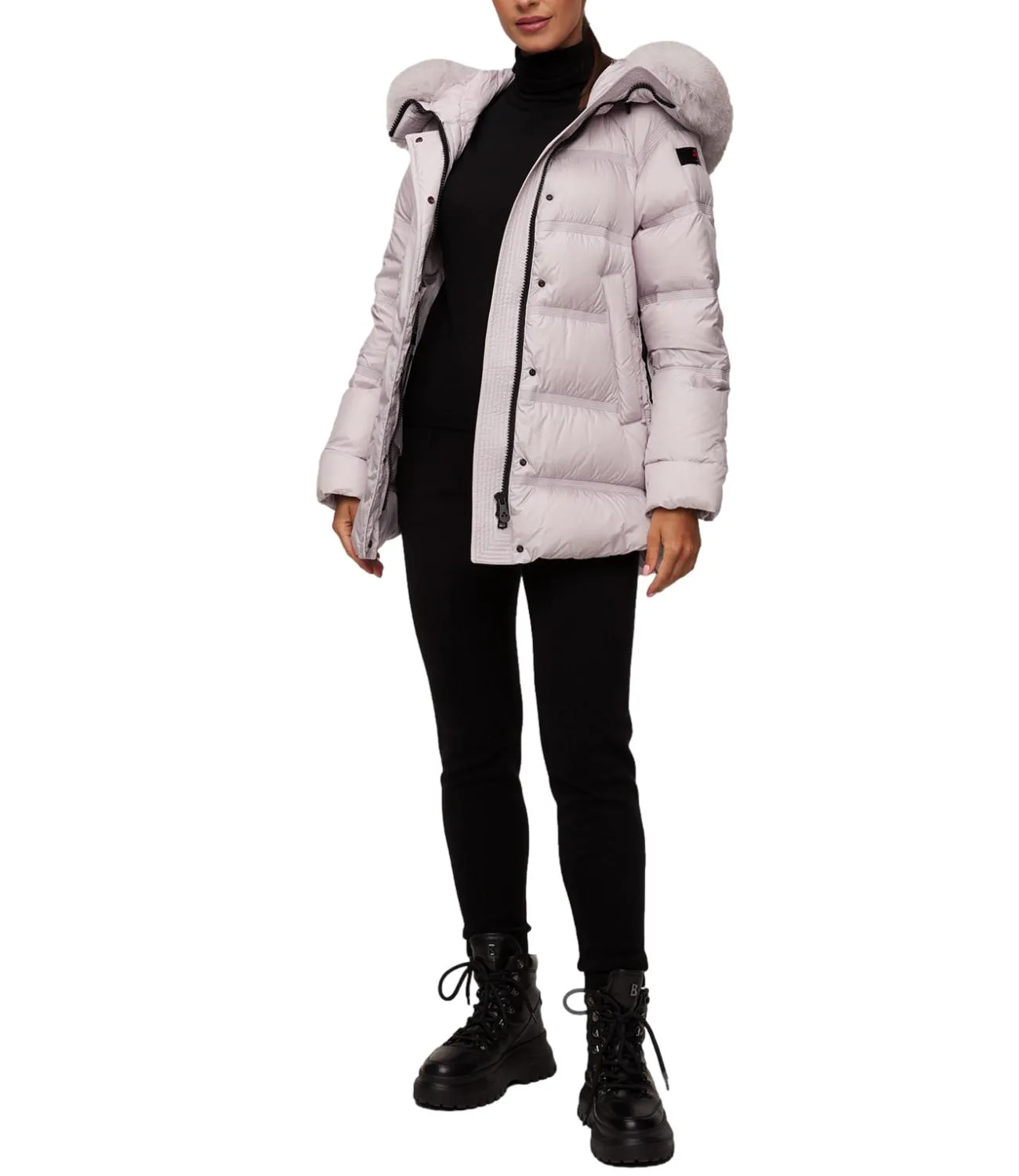 Brand PEUTEREY Peuterey Giubbino Takan Mqs 03 Fur Grigio Gelo Donna