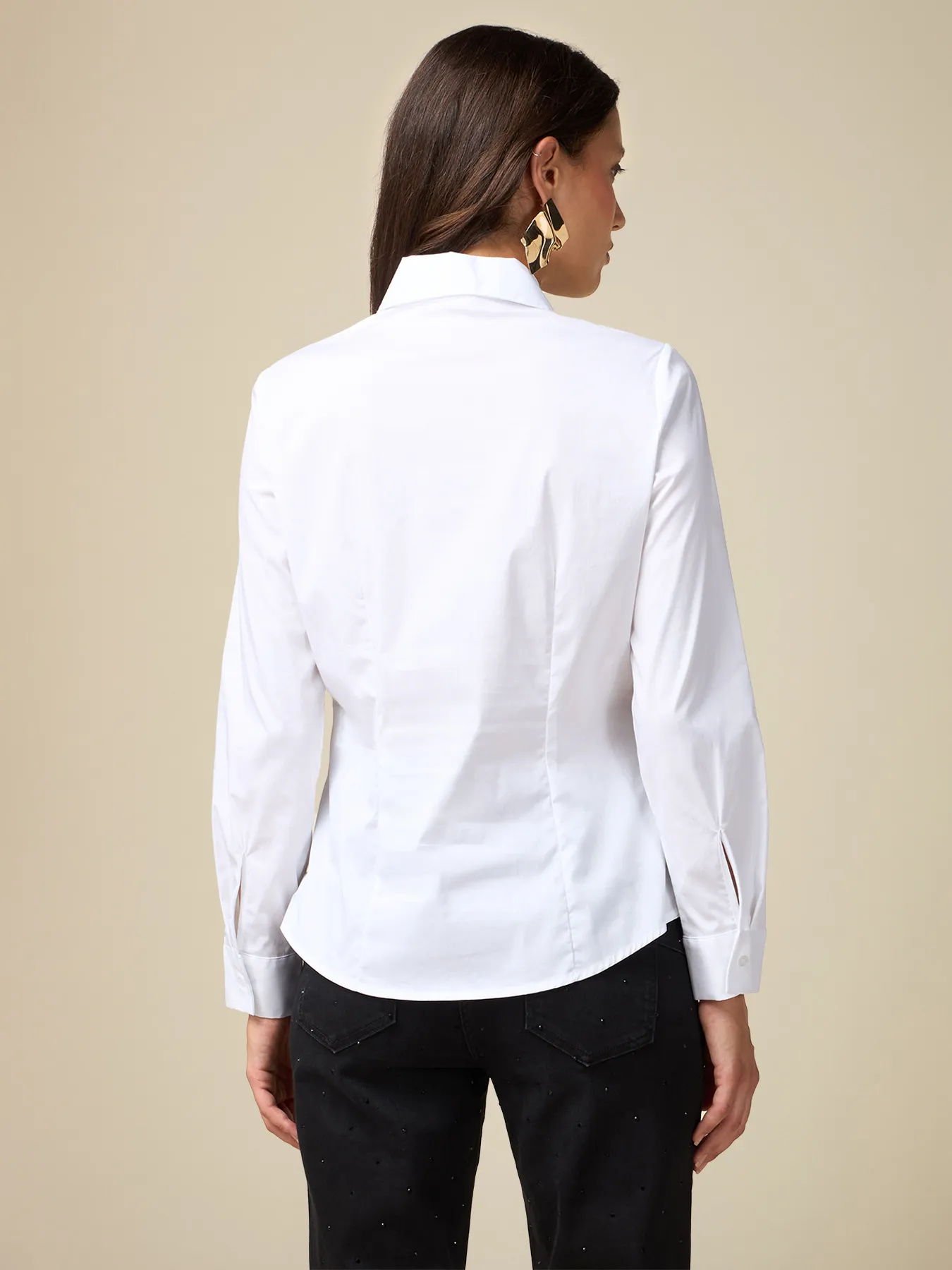 Camicia con bottone gioiello