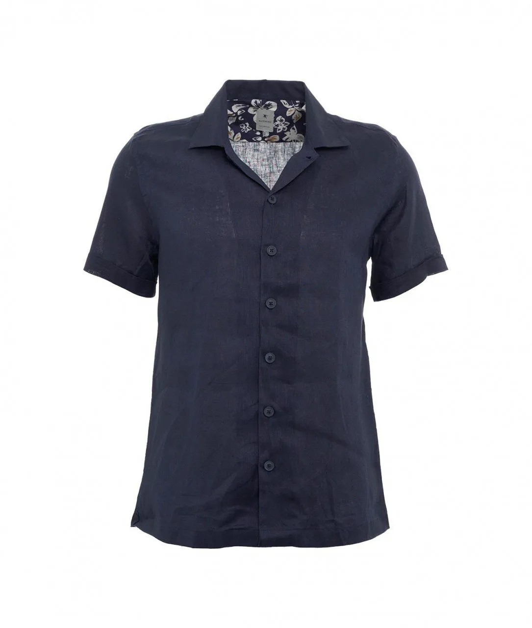 Camicia in lino blu scuro blu scuro