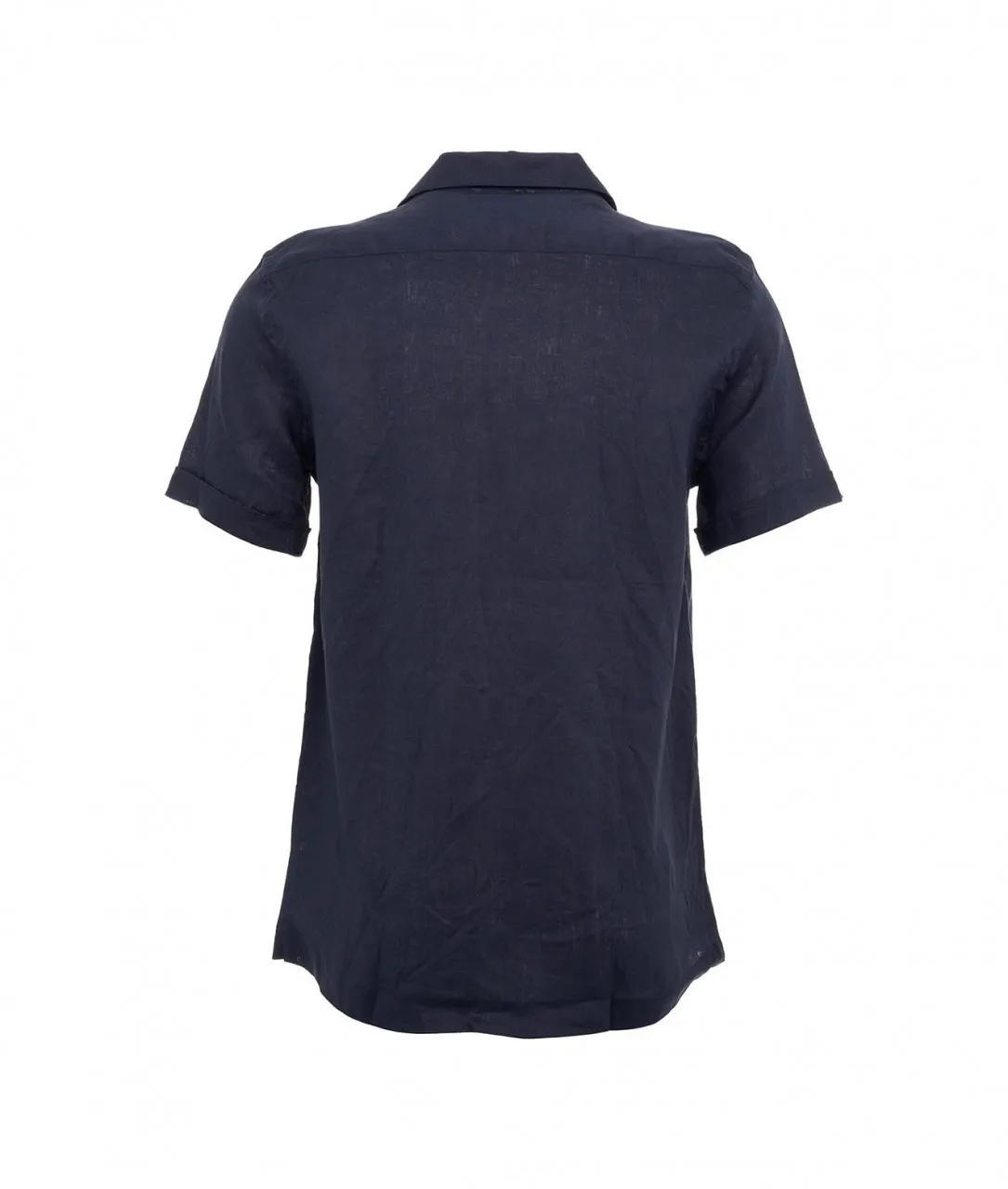 Camicia in lino blu scuro blu scuro