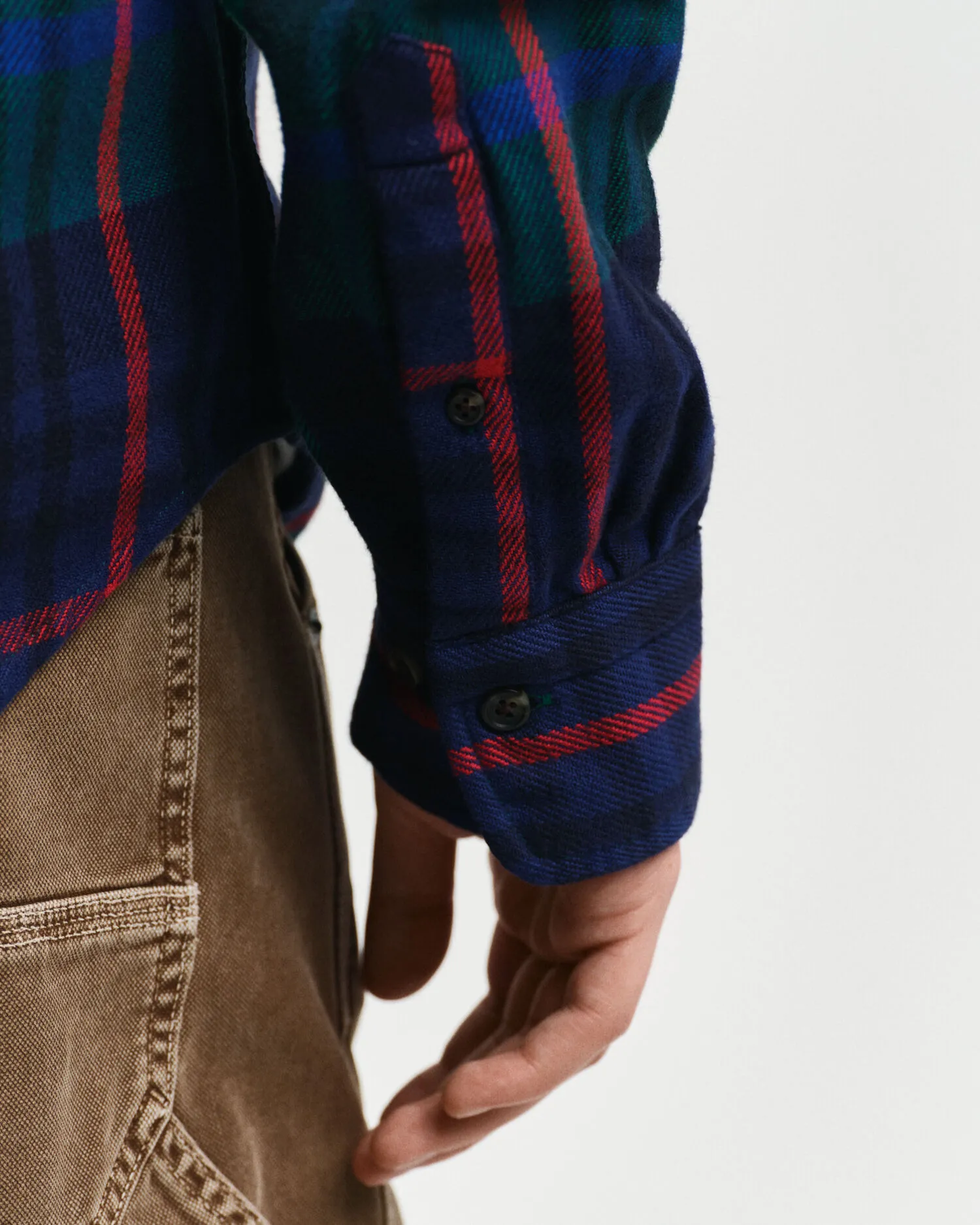 Camicia in twill a quadri regular fit    