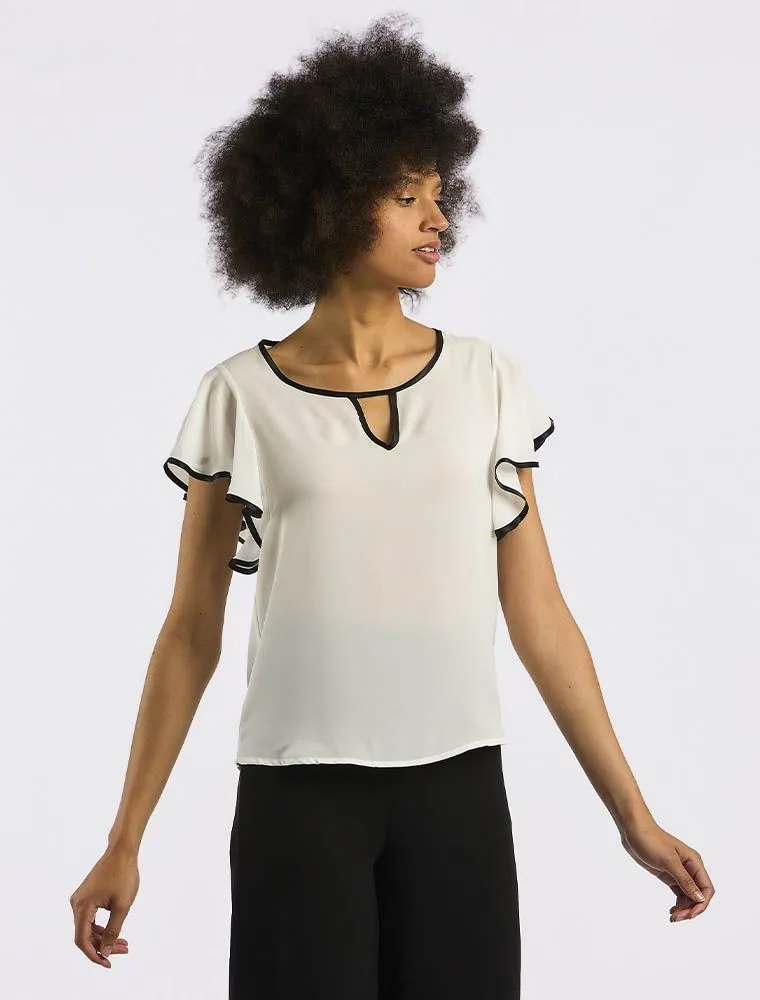 Camicia Manica Corta Artigli - Panna Nero