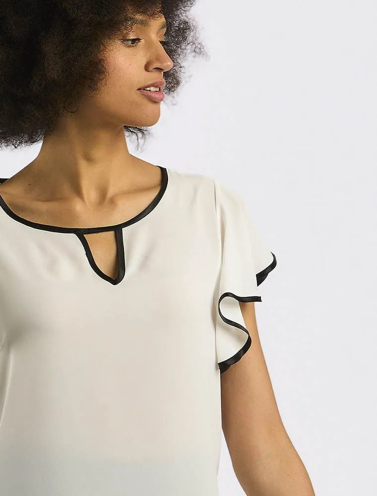 Camicia Manica Corta Artigli - Panna Nero