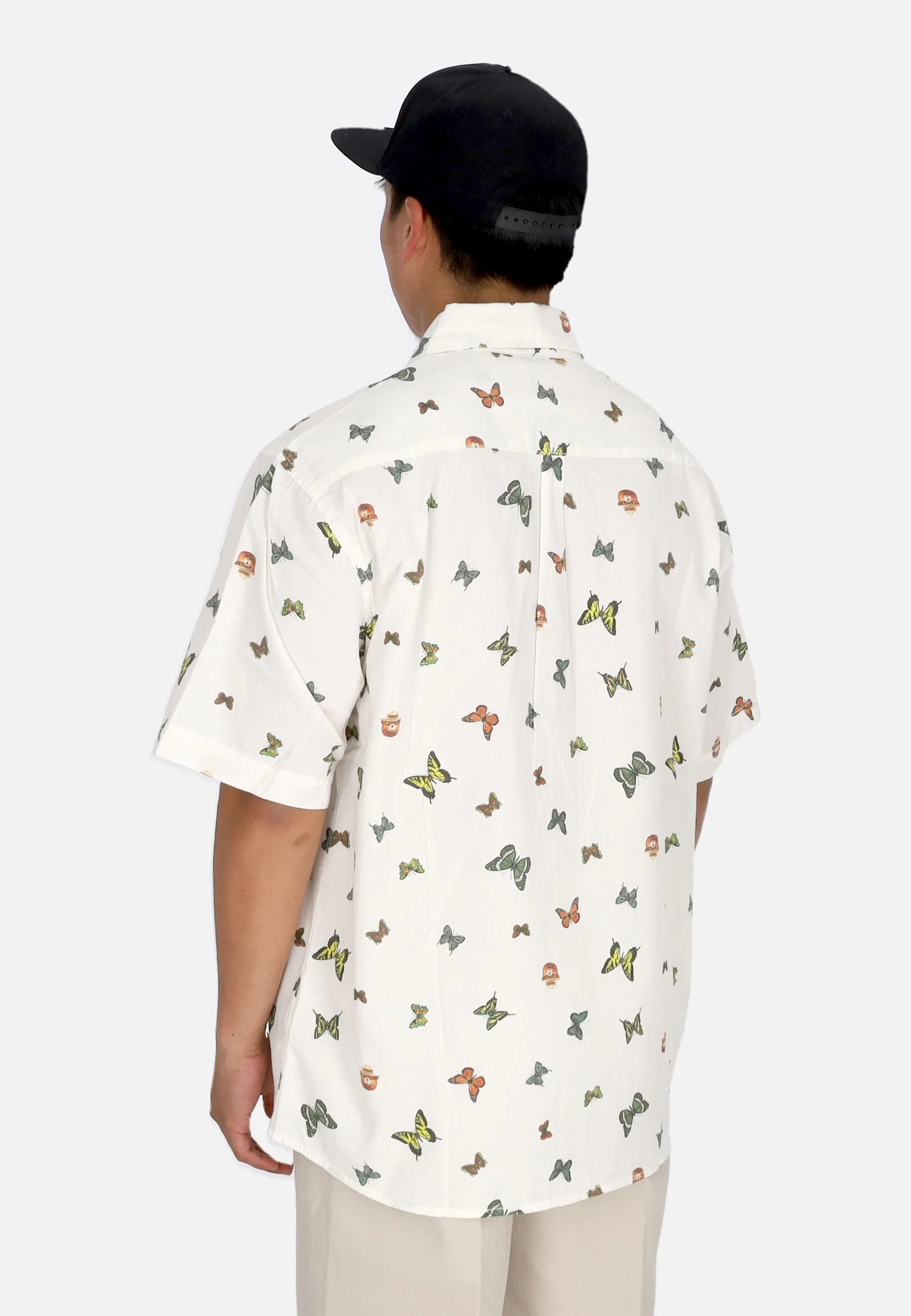 Camicia Manica Corta Uomo Dirty S/s Shirt X Smokey Bear Egret