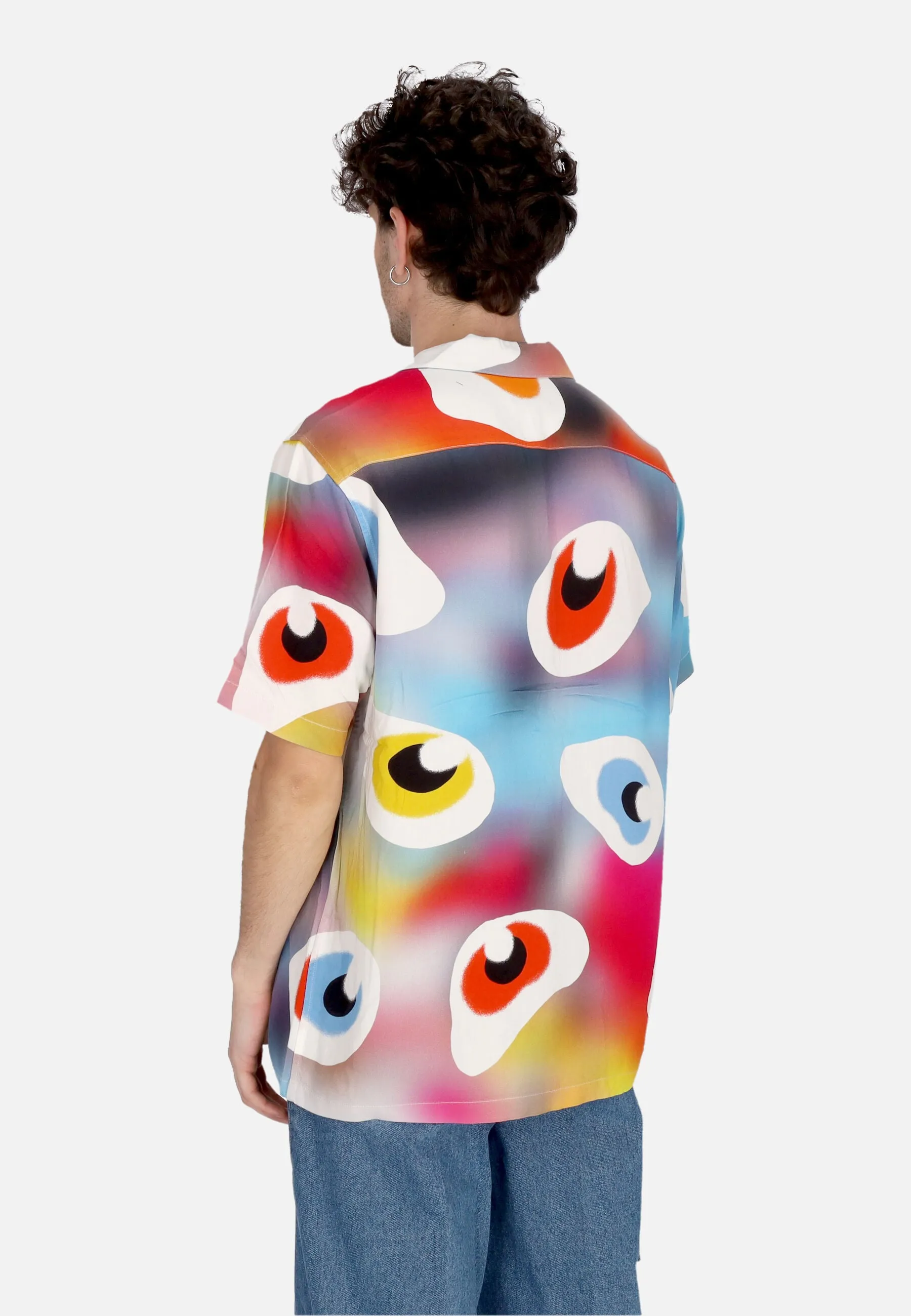 Camicia Manica Corta Uomo Near Sighted Button Up Shirt Multi