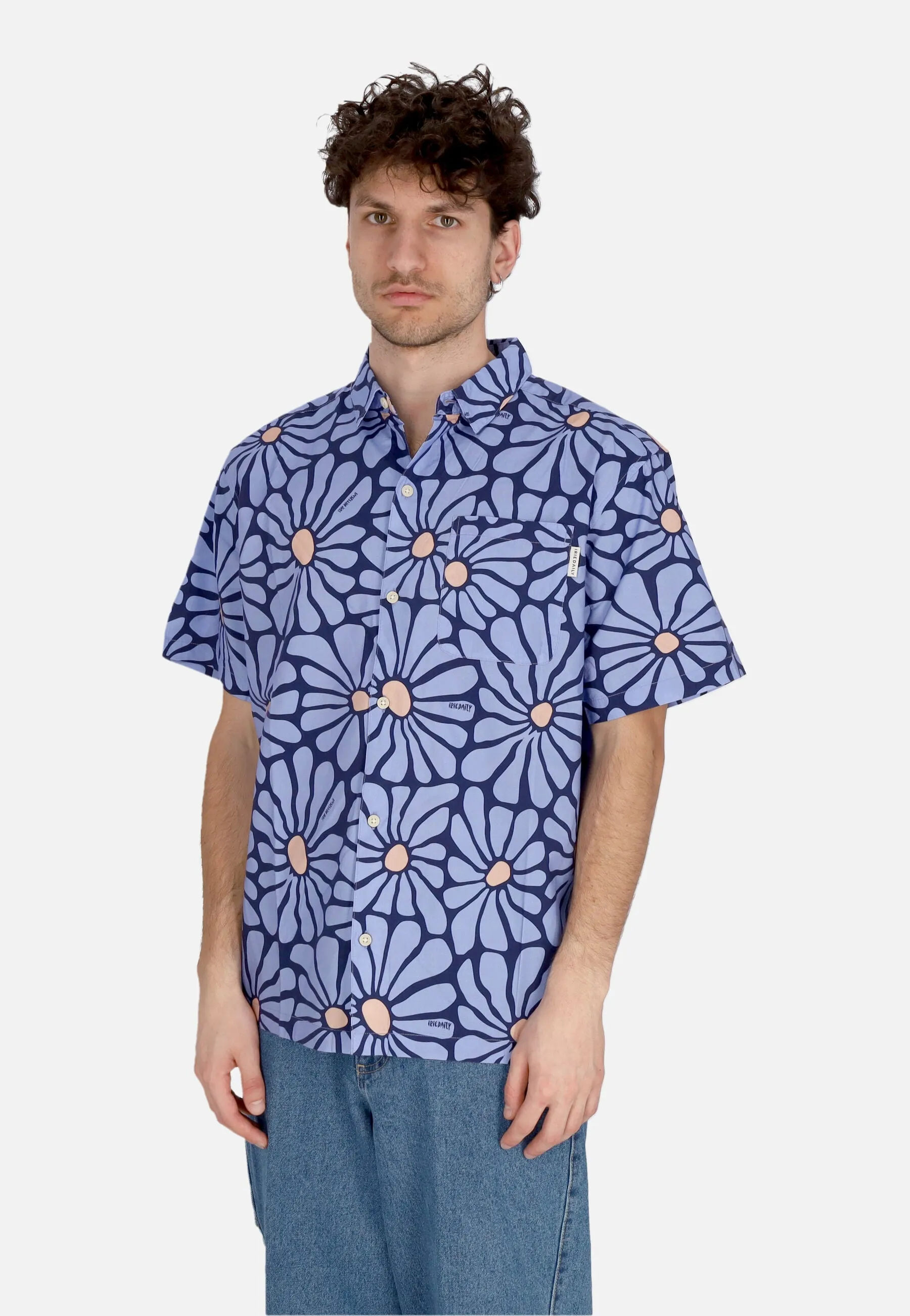 Camicia Manica Corta Uomo Resorio Shirt Dove Blue