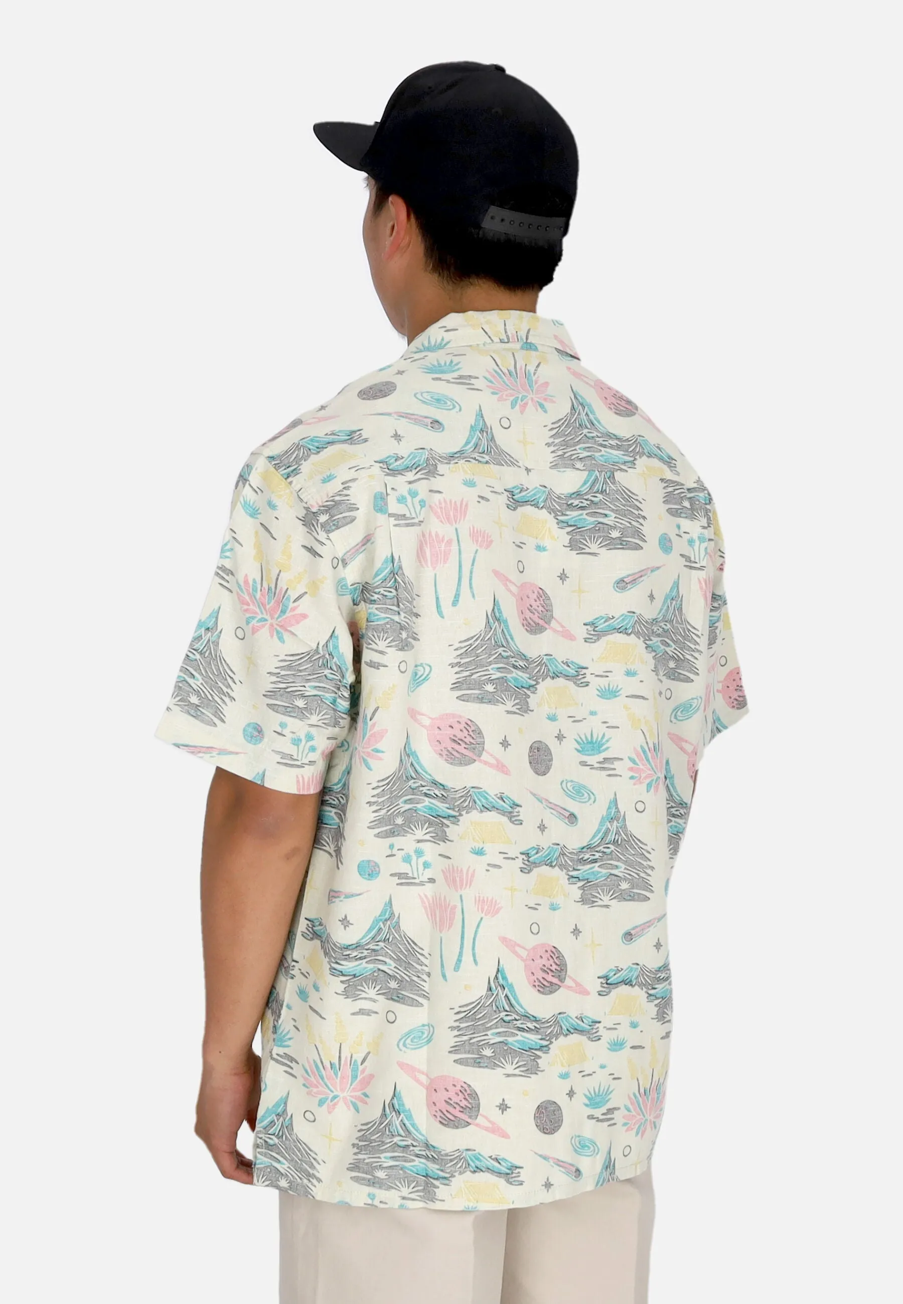 Camicia Manica Corta Uomo Thalweg Shirt Saturn Camp Beige
