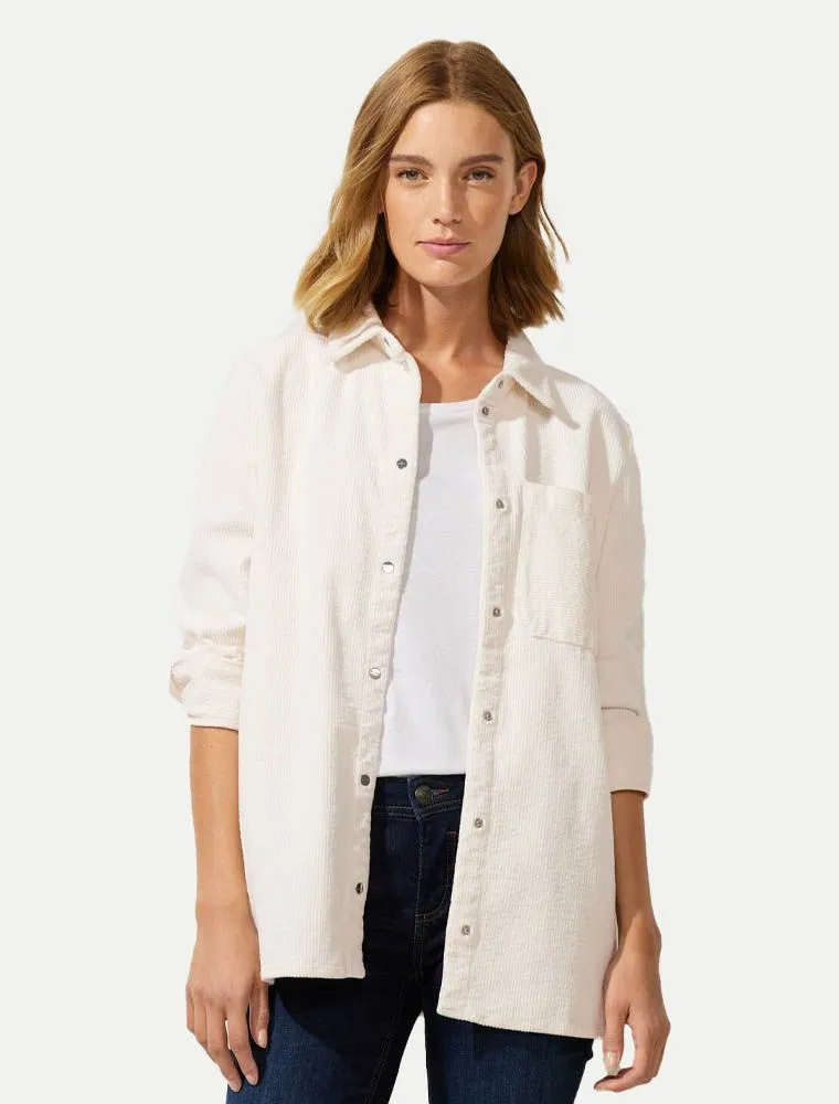Camicia Manica Lunga Casual Street One - Panna