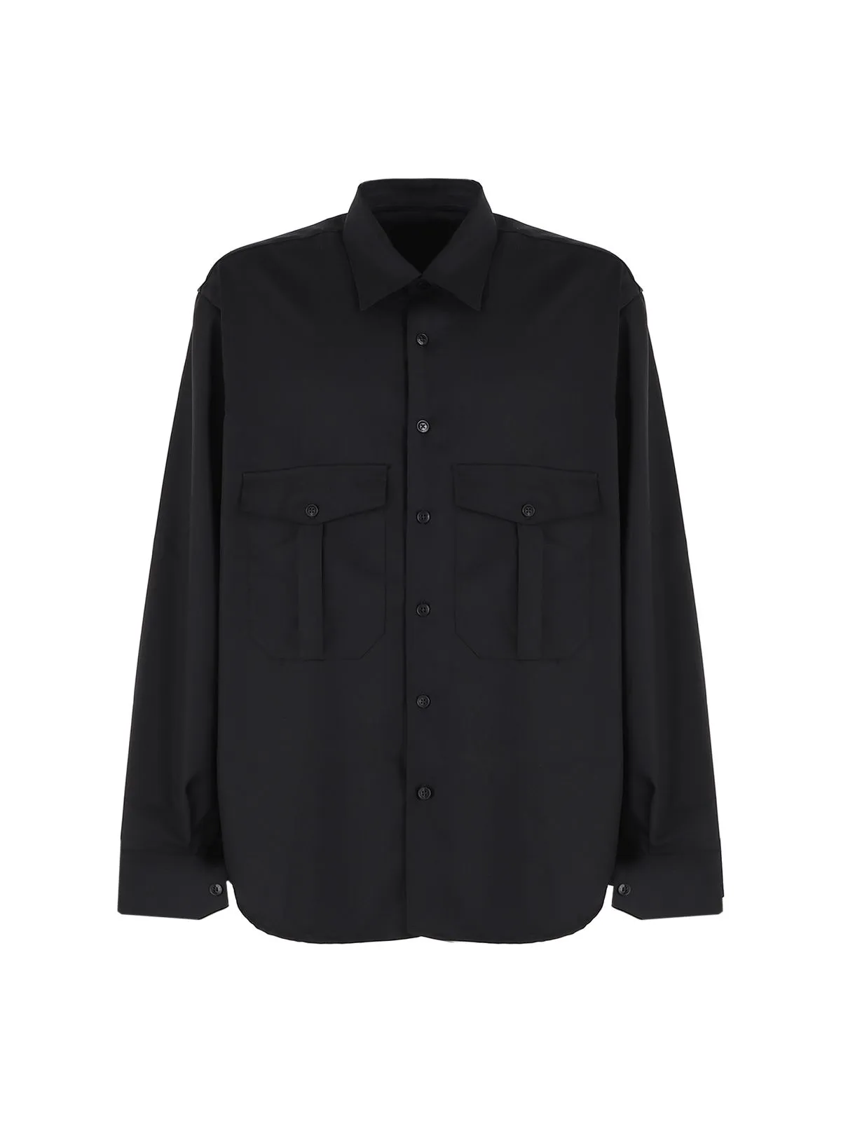 CAMICIA NERA IN LANA