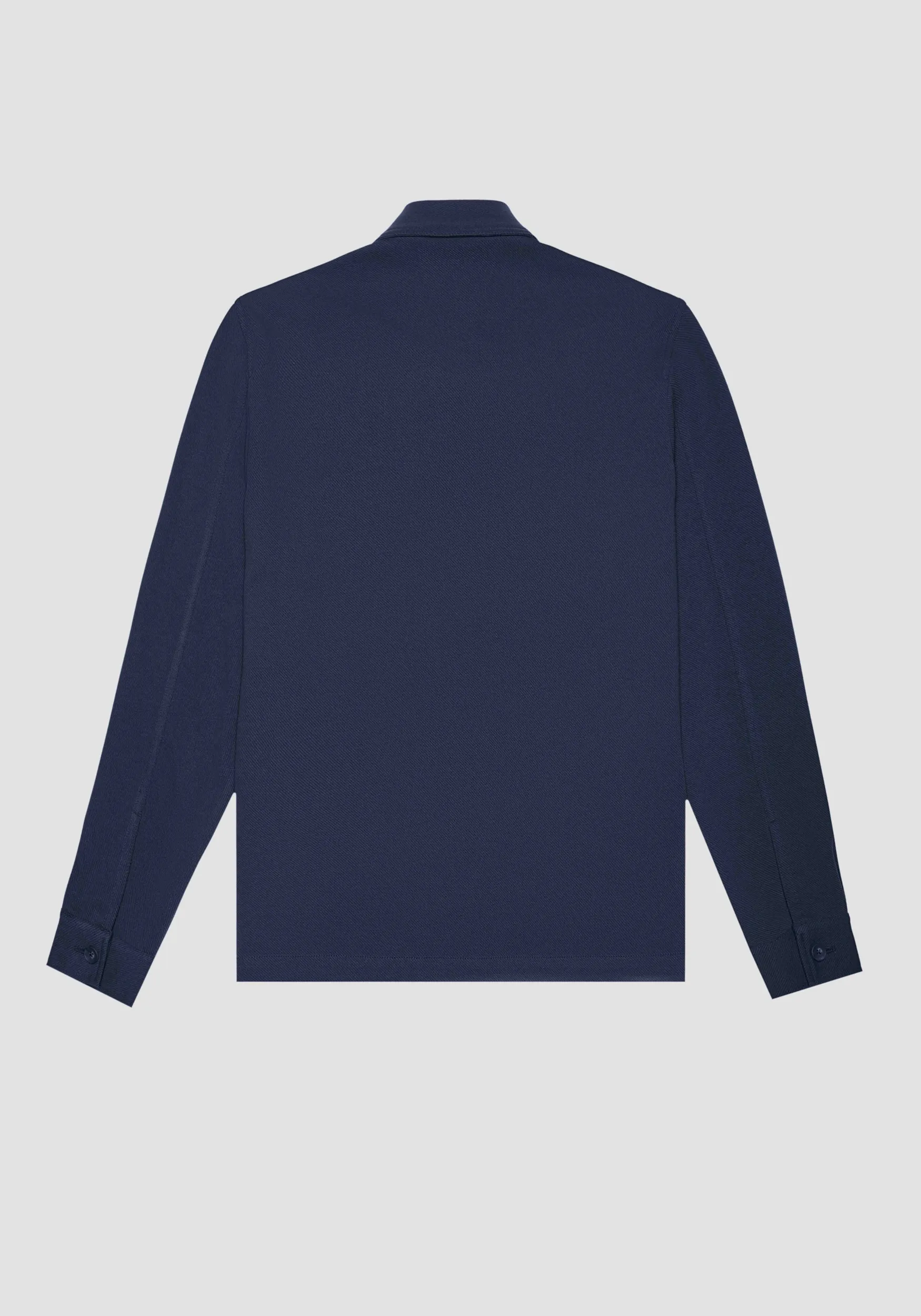 CAMICIA STRAIGHT FIT “OSLO” IN TWILL DI COTONE ELASTICO CON TASCHE