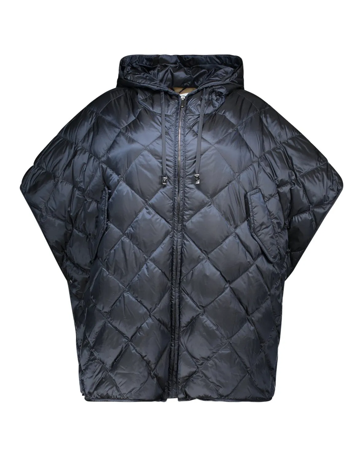 Cappa poncho Treman imbottita blu notte