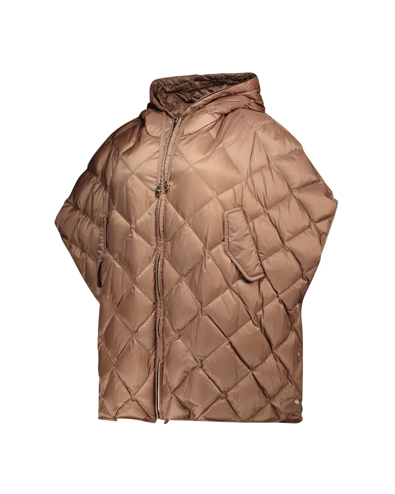Cappa poncho Treman imbottita marrone