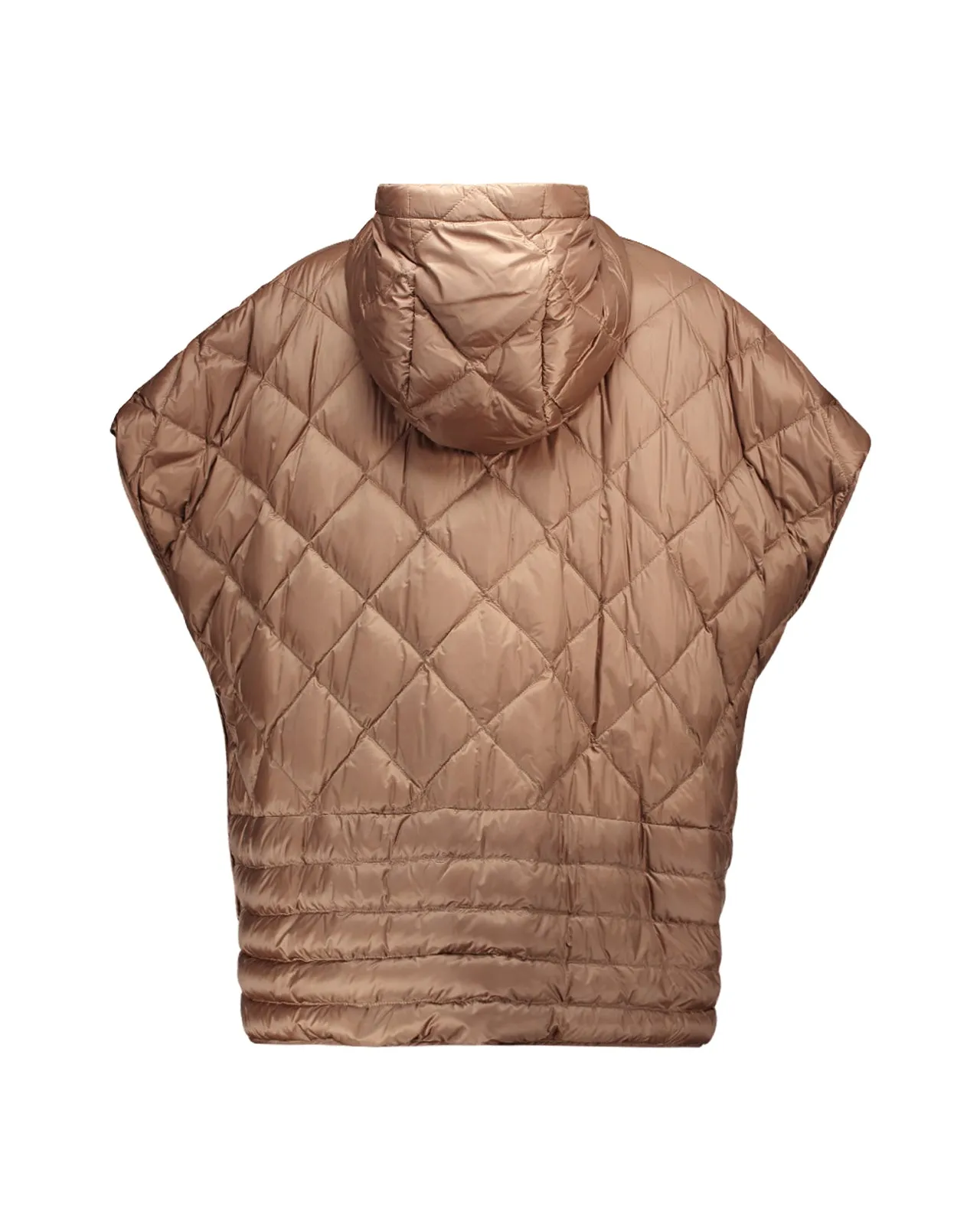 Cappa poncho Treman imbottita marrone