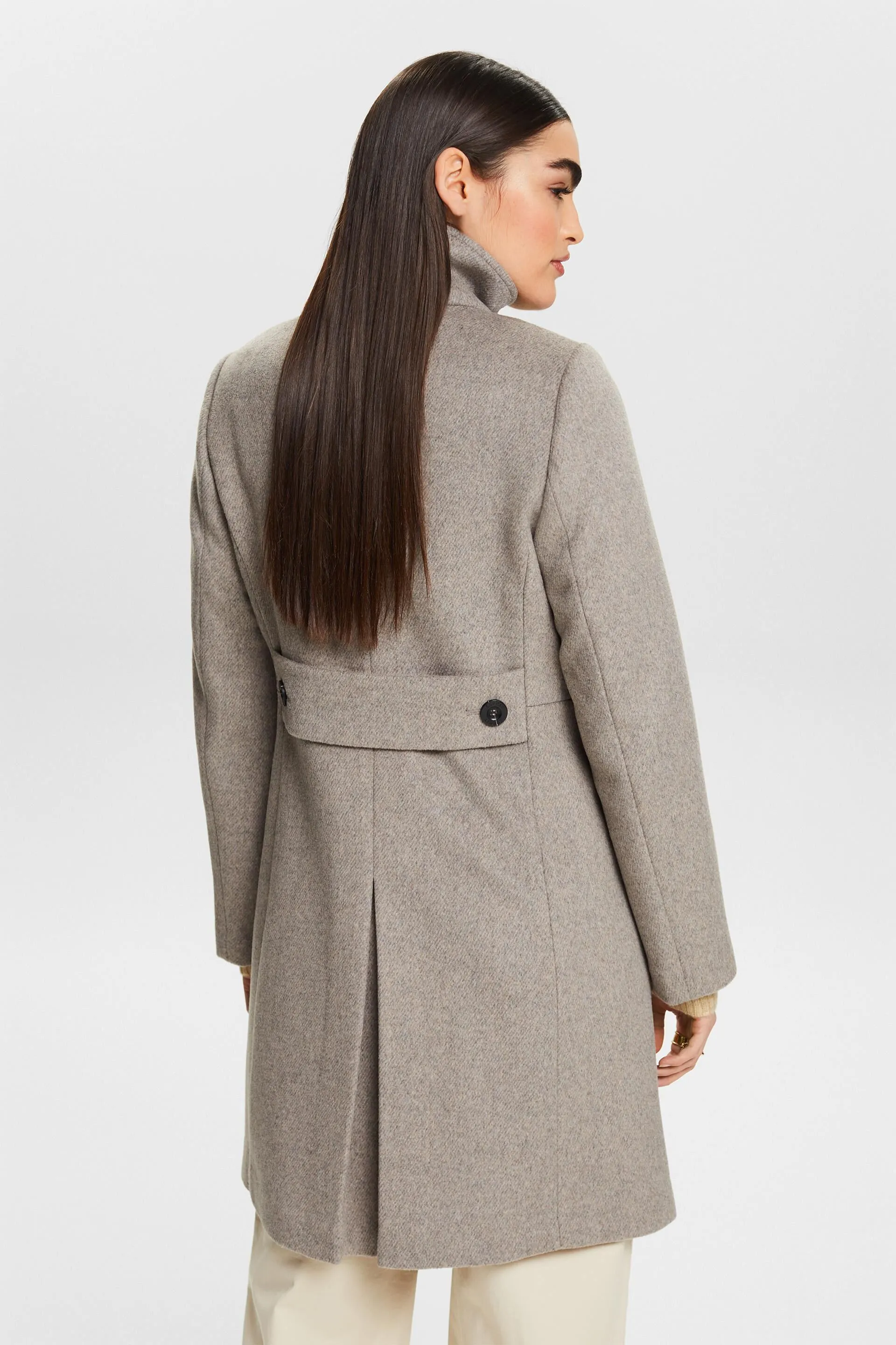 Cappotto in lana spazzolata