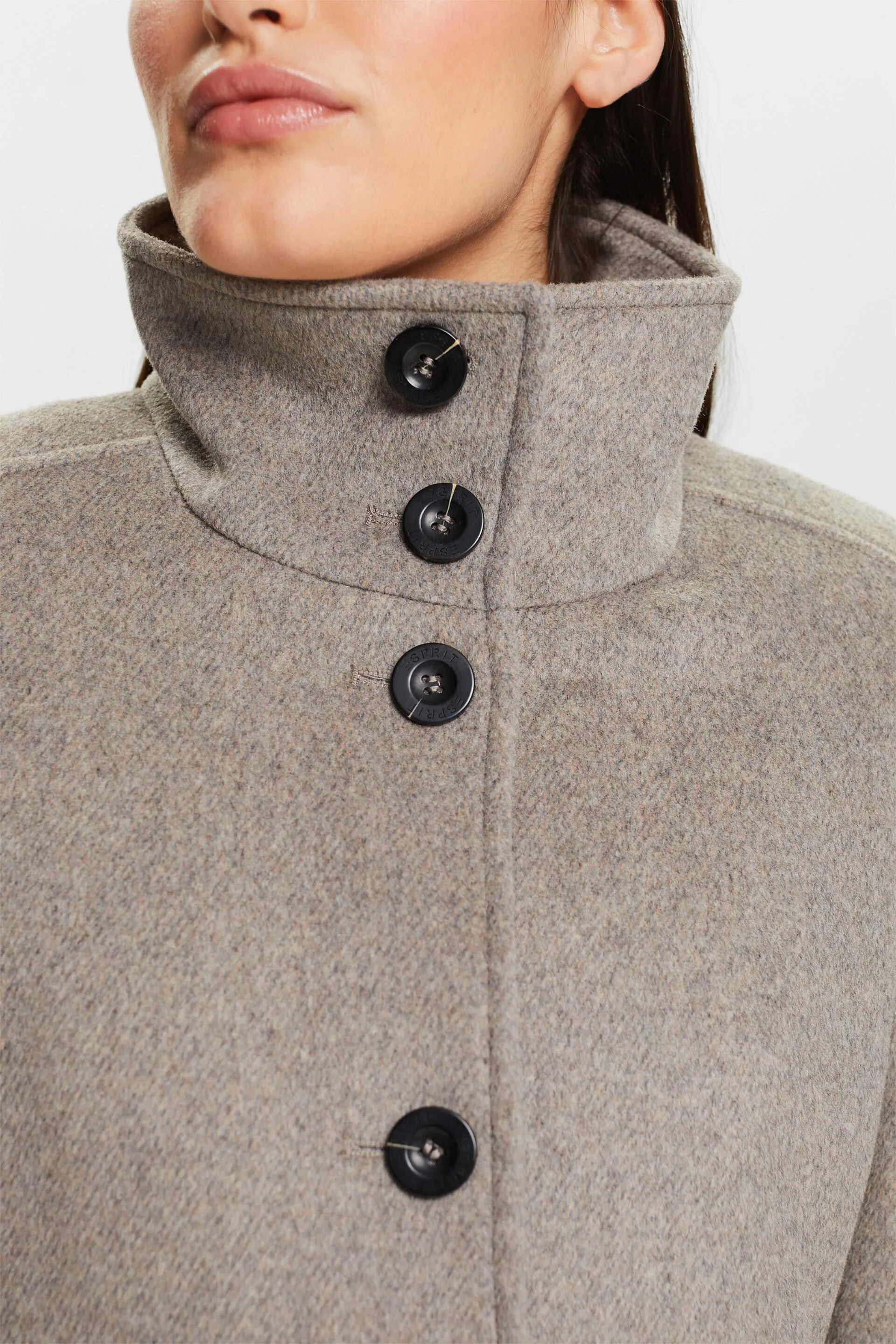 Cappotto in lana spazzolata