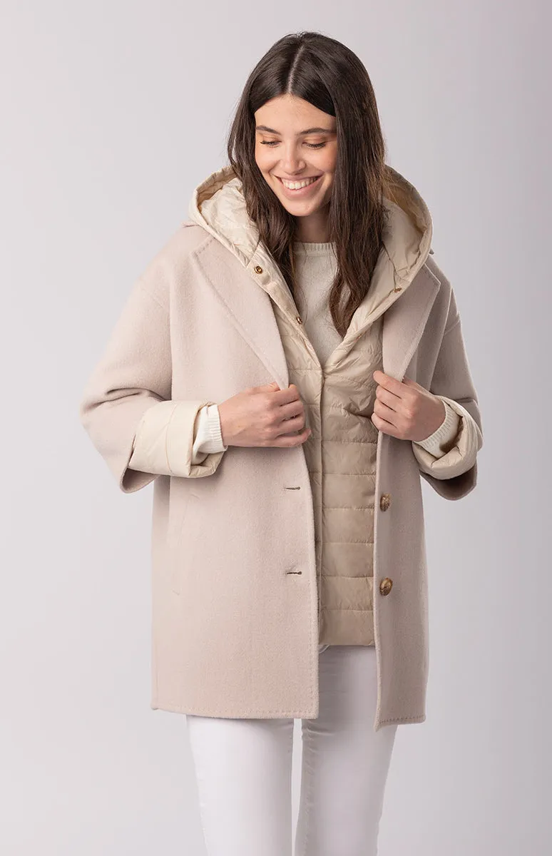 Cappotto over con piumino