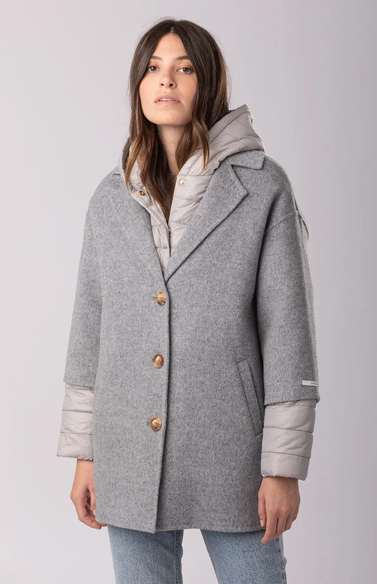 Cappotto over con piumino