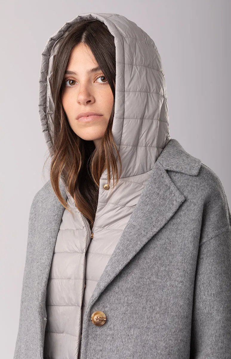 Cappotto over con piumino