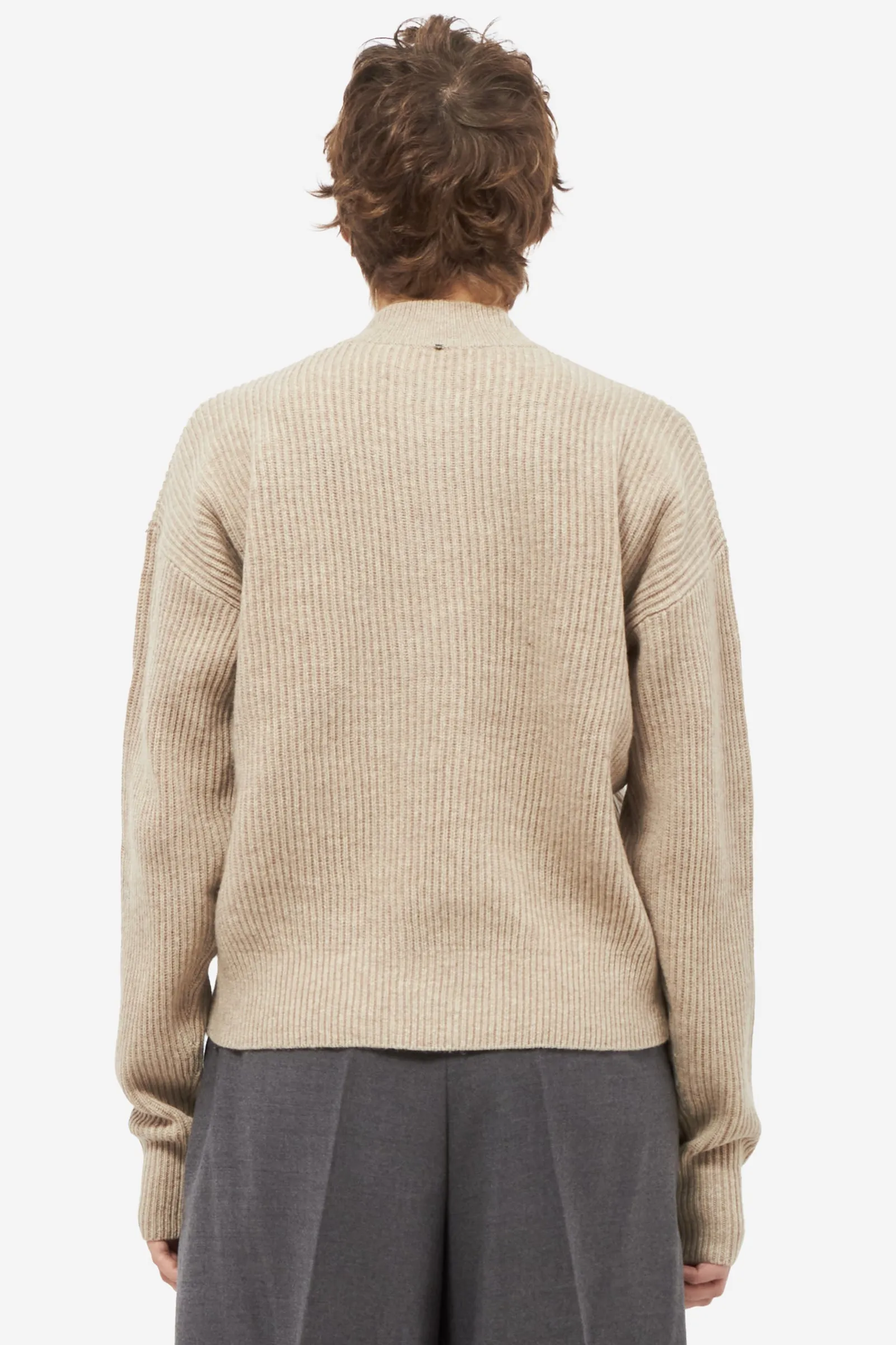 Cardigan LICHENE in lana beige