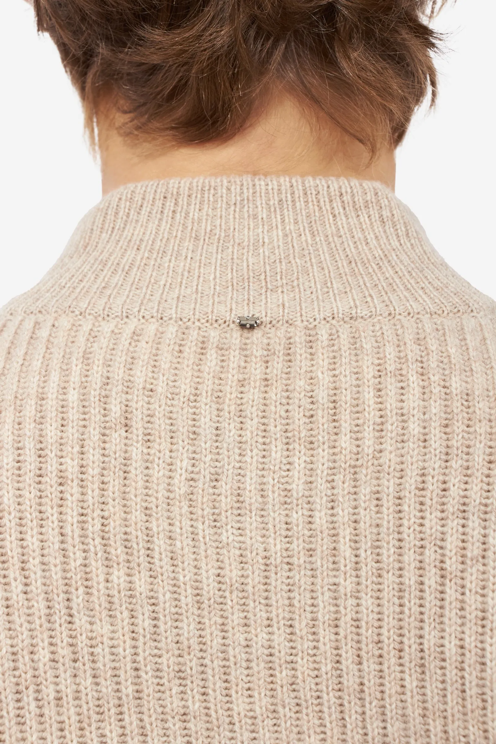 Cardigan LICHENE in lana beige