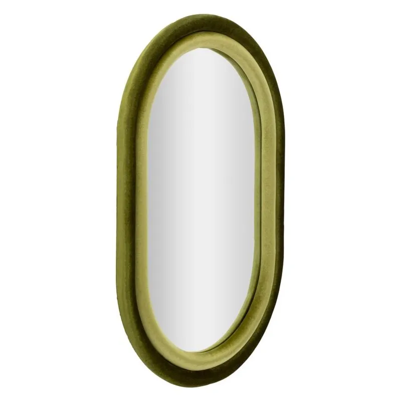Charme 1921 Specchio da muro Antony velluto verde cm 60x4x90