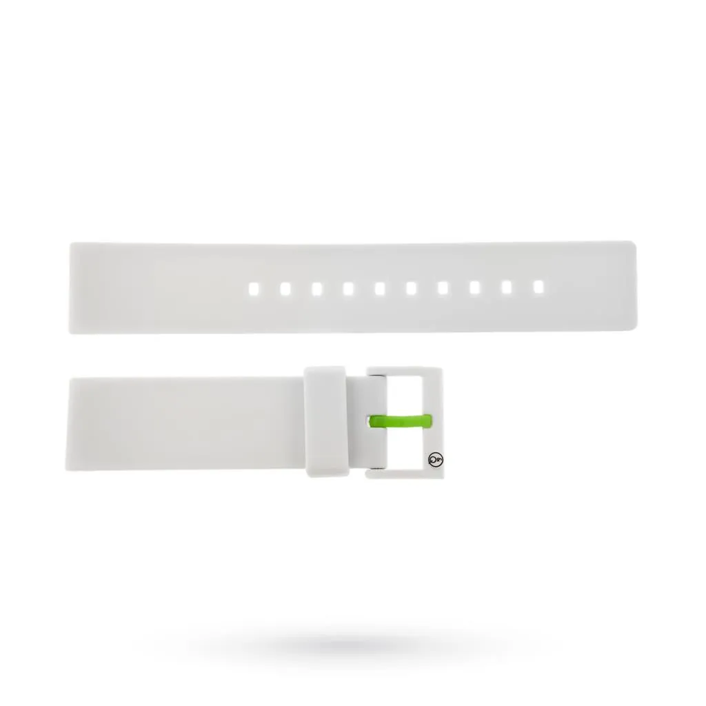 Cinturino gomma fantasia bianco verde 20mm