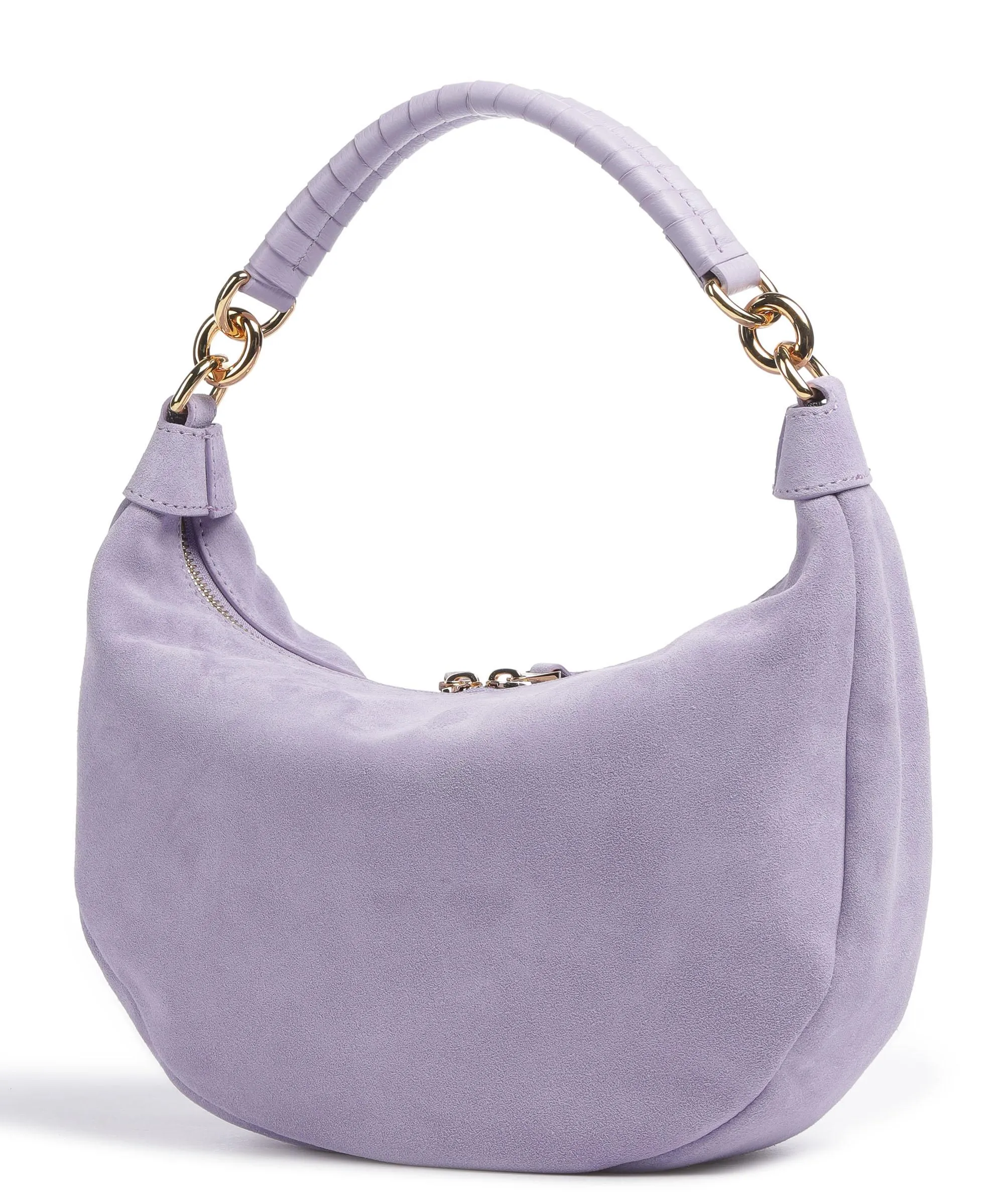  Coccinelle Maelody Suede Borsa hobo pelle ruvida lavanda  