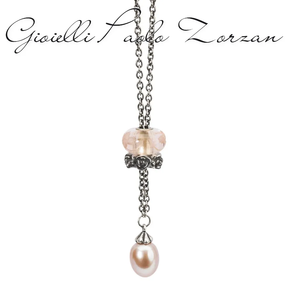 Collana Trollbeads in Argento con Perla Rosa TAGFA-00052