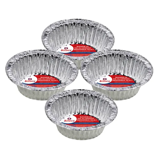 Contenitore rotondo monouso 10,5 x 3,3 cm - 6 pz.