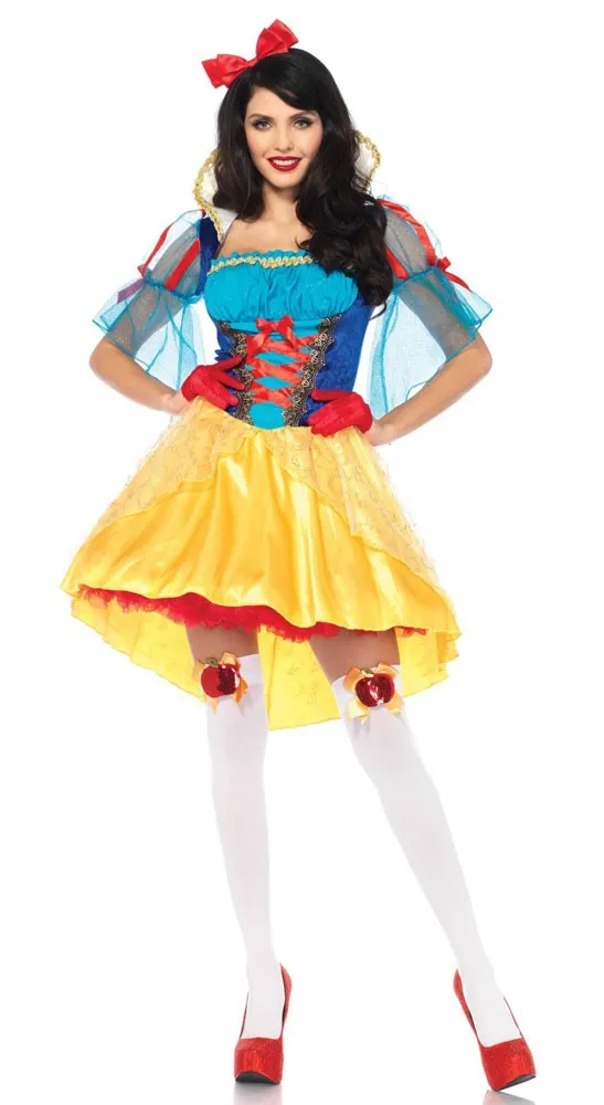 Costume da donna sexy bianco neve