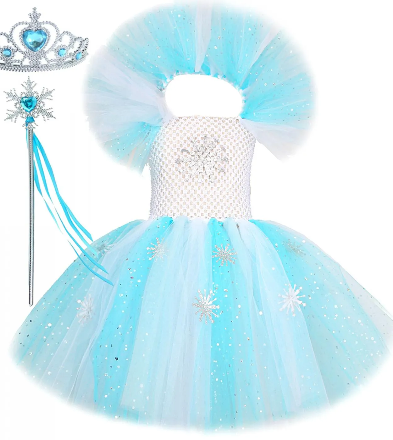Costume da fiocco di neve per bambini Costume da fiocco di neve Costume da fiocco di neve per ragazze Elsa