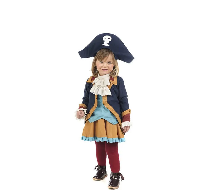 Costume da Pirata blu per bambina e bebé