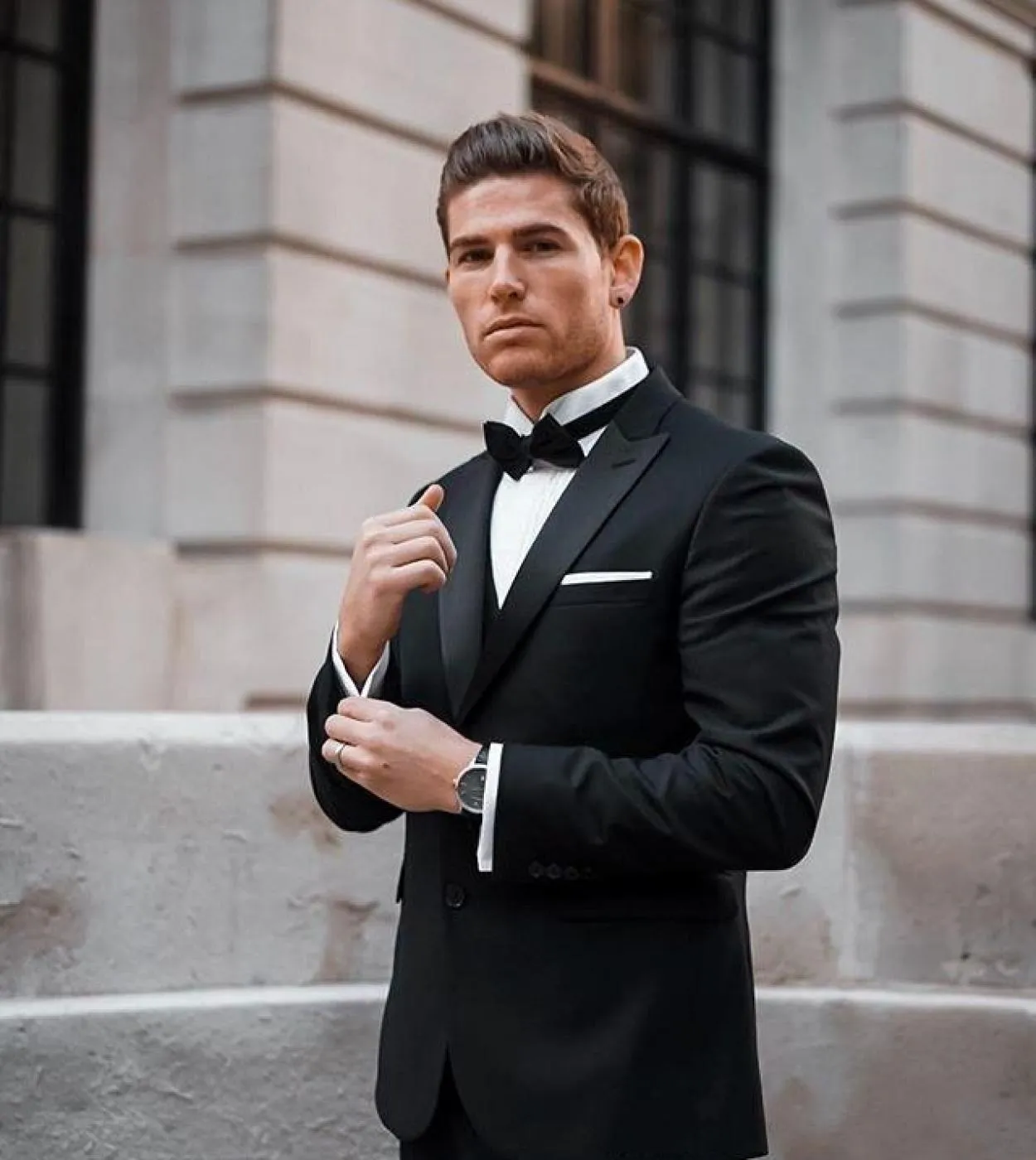 Costume Homme Mariage Nero Casual Elegante Slim Fit Abiti da Sposa Terno Masculino Blazer 3 Pezzi Slim Fit giacca  pantalone