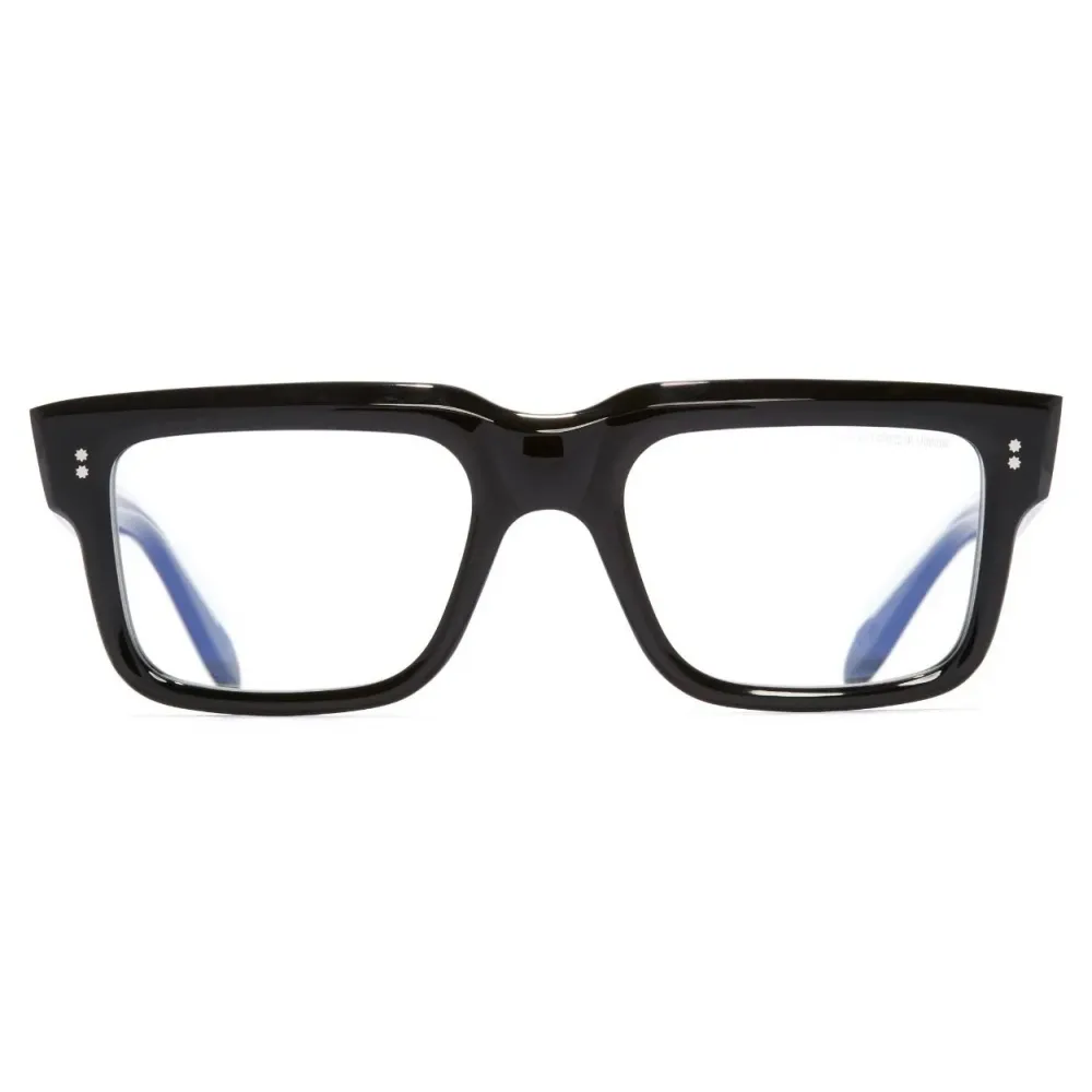 Cutler & Gross - 1403 Square Optical Glasses - Black on Crystal - Luxury - Cutler & Gross Eyewear