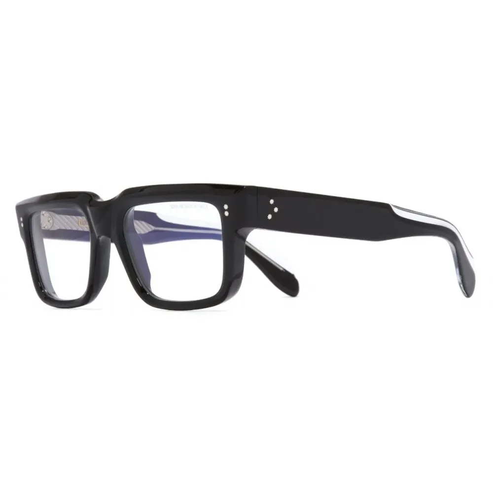Cutler & Gross - 1403 Square Optical Glasses - Black on Crystal - Luxury - Cutler & Gross Eyewear