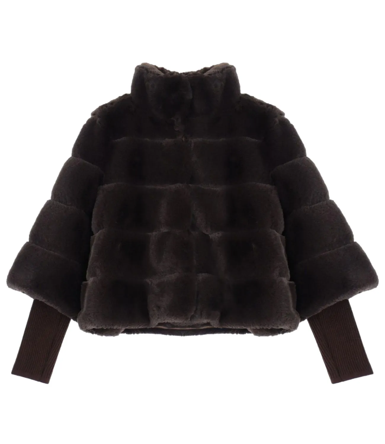DIXIE Dixie giubbino pelliccia marrone donna