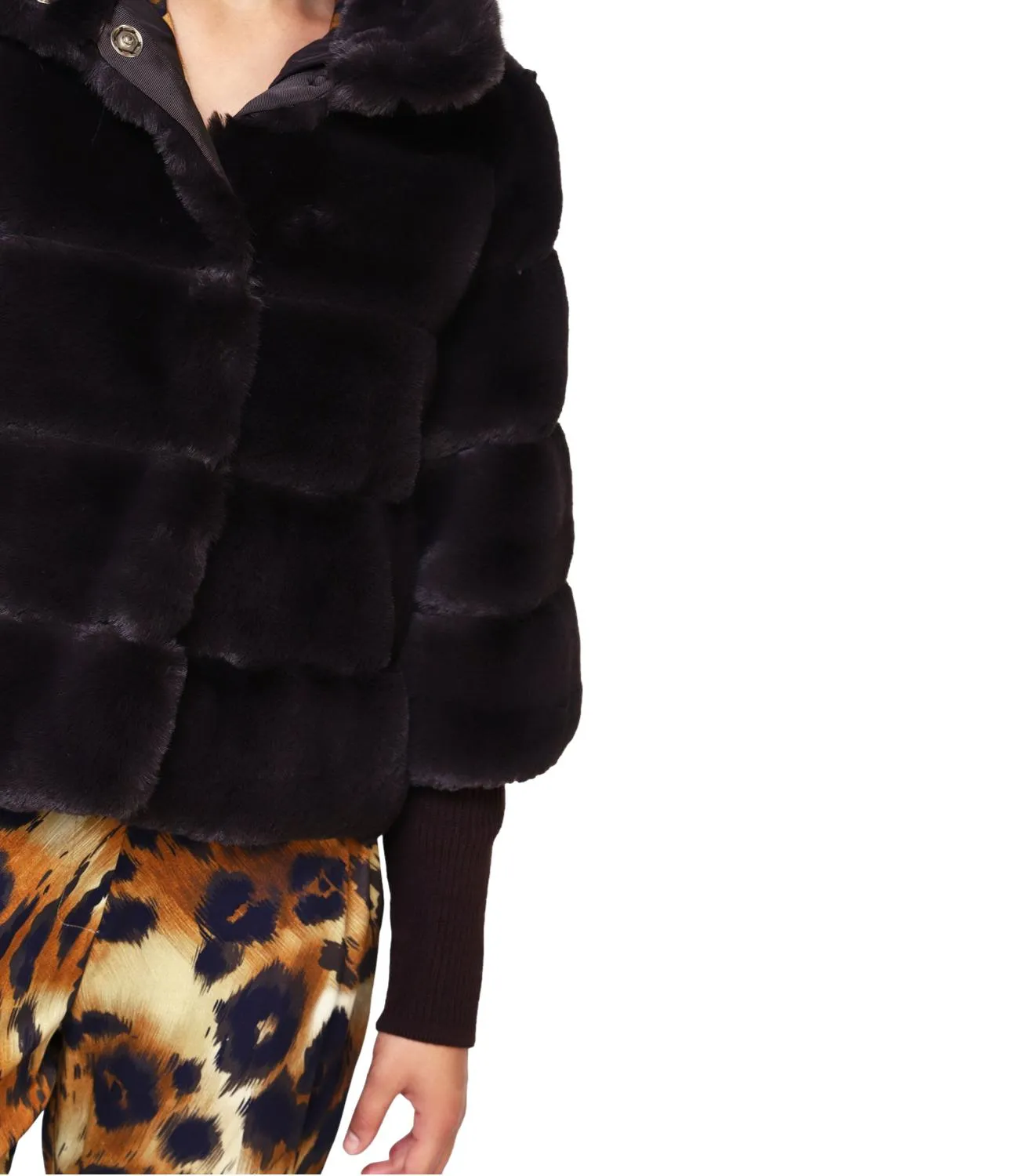 DIXIE Dixie giubbino pelliccia marrone donna