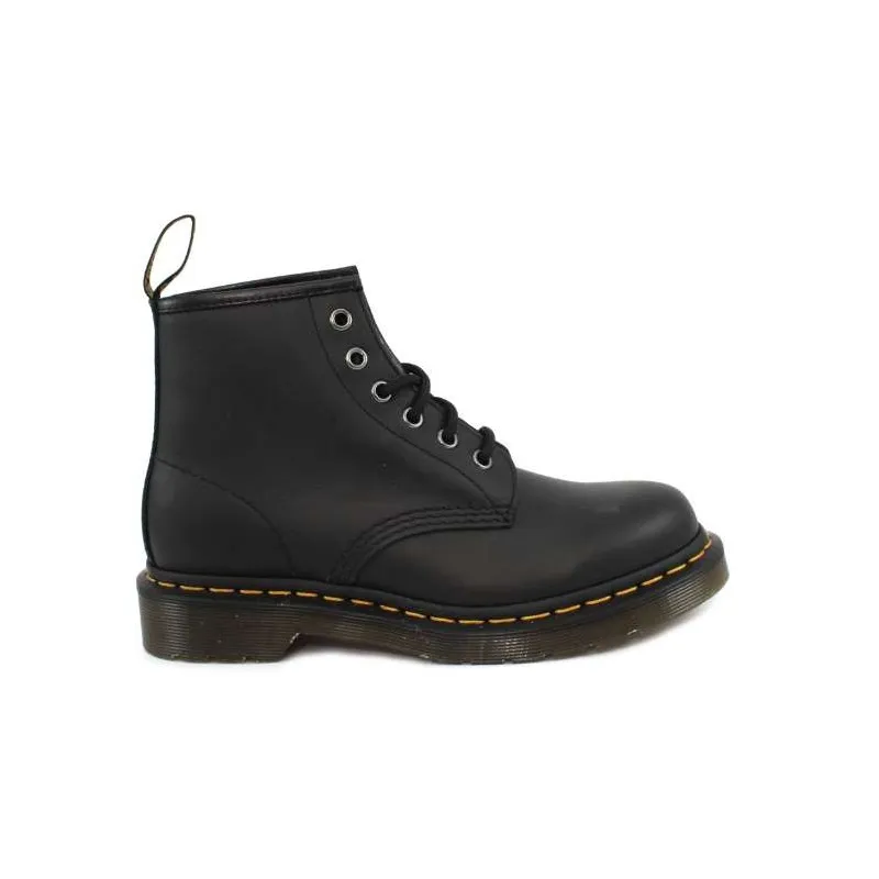 Dr Martens 101 Nappa Black Stivaletto 6 Fori Nero Opaco Uomo