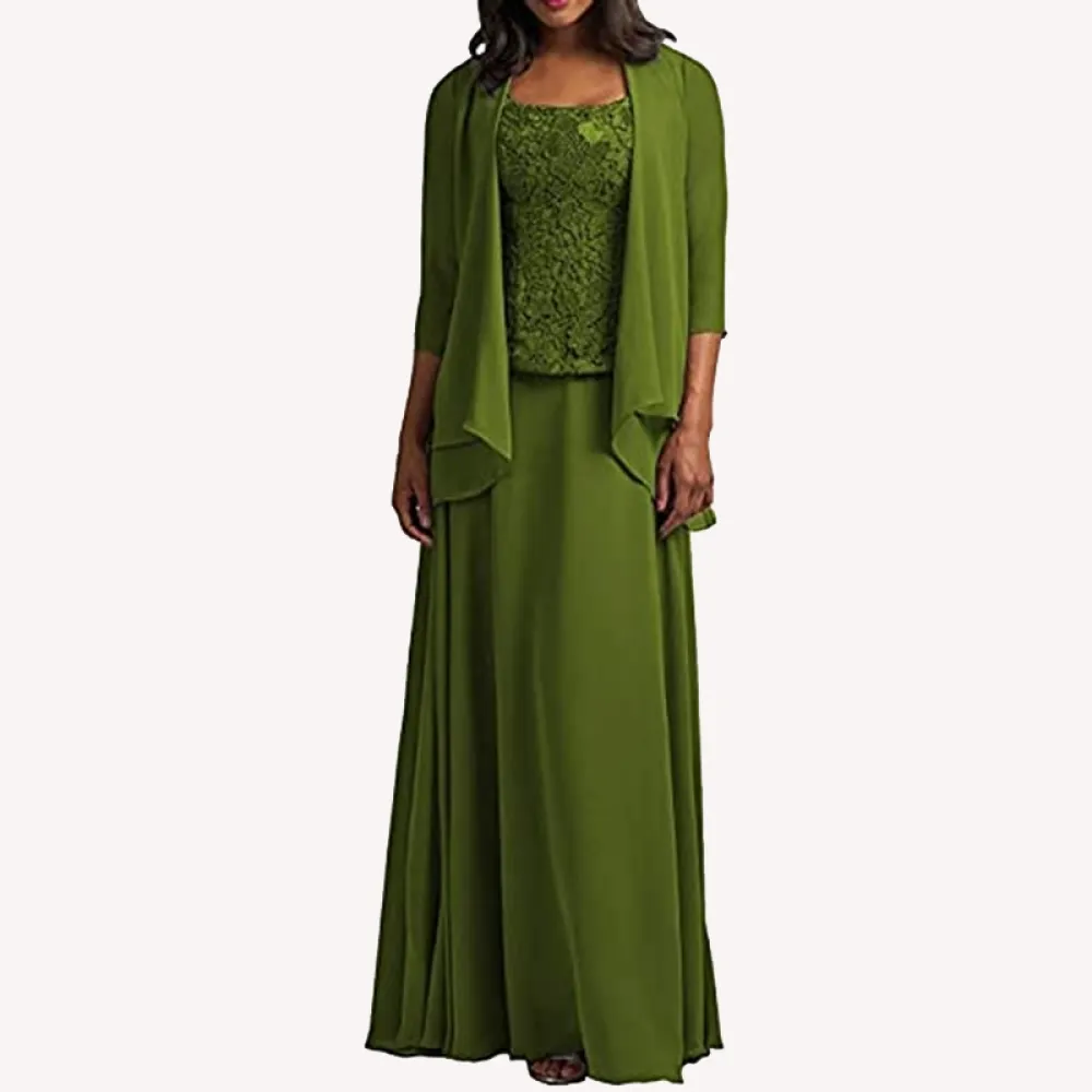 E abito da sera Web Abito lungo senza maniche da banchetto con mantella Abito elegante da donna