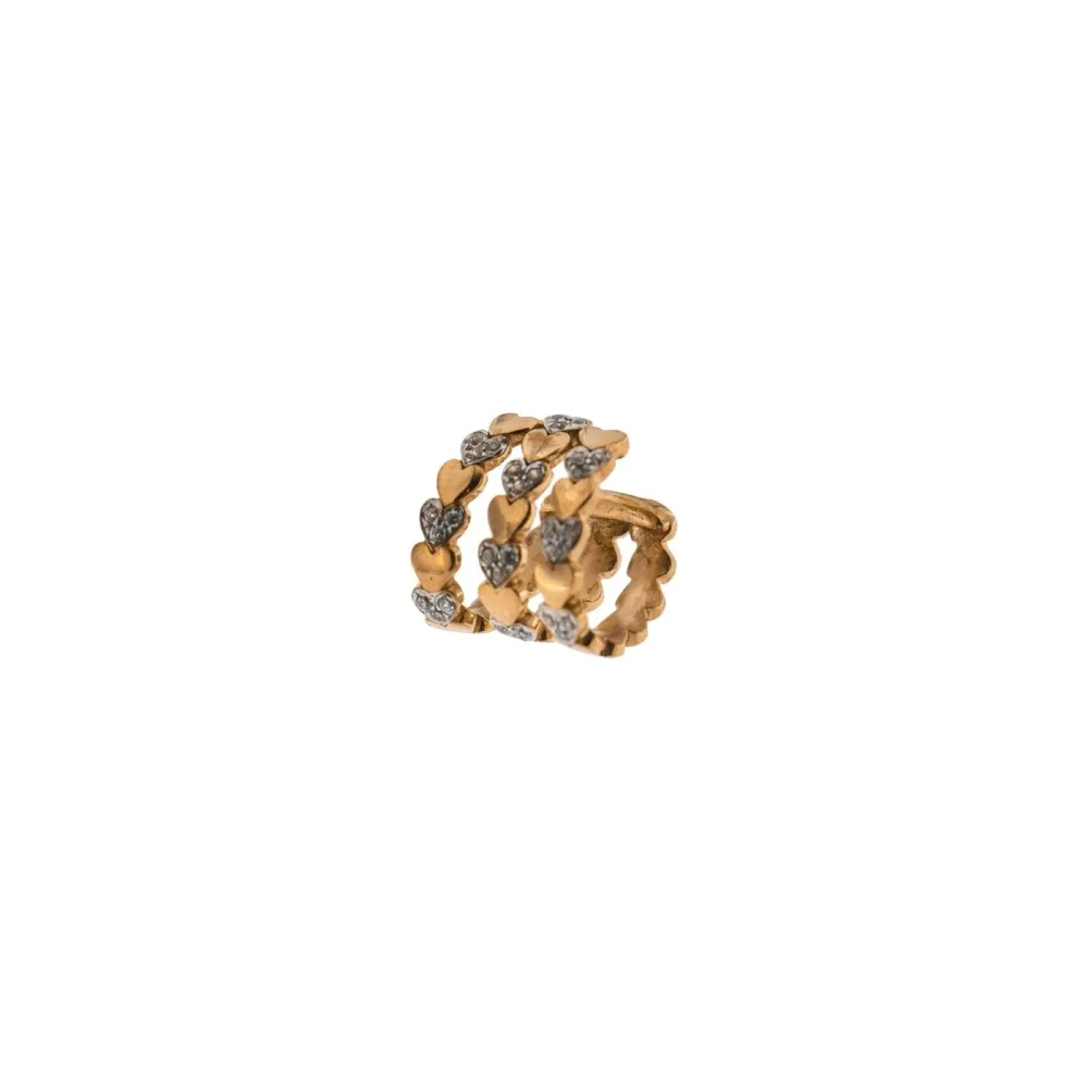 Earcuff Rue Des Mille 3 Fili Cuori Alternati ORZ006EAR3FCUO