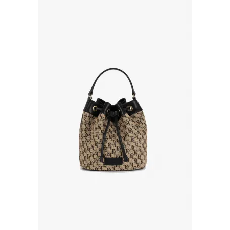 elisabetta franchi Secchiello in tessuto jacquard con loghi EF