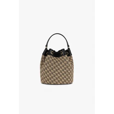 elisabetta franchi Secchiello in tessuto jacquard con loghi EF