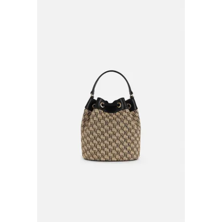 elisabetta franchi Secchiello in tessuto jacquard con loghi EF