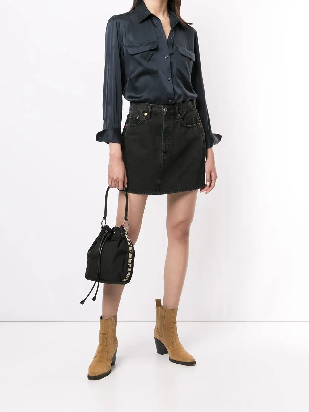   Equipment  Camicia blu in seta  