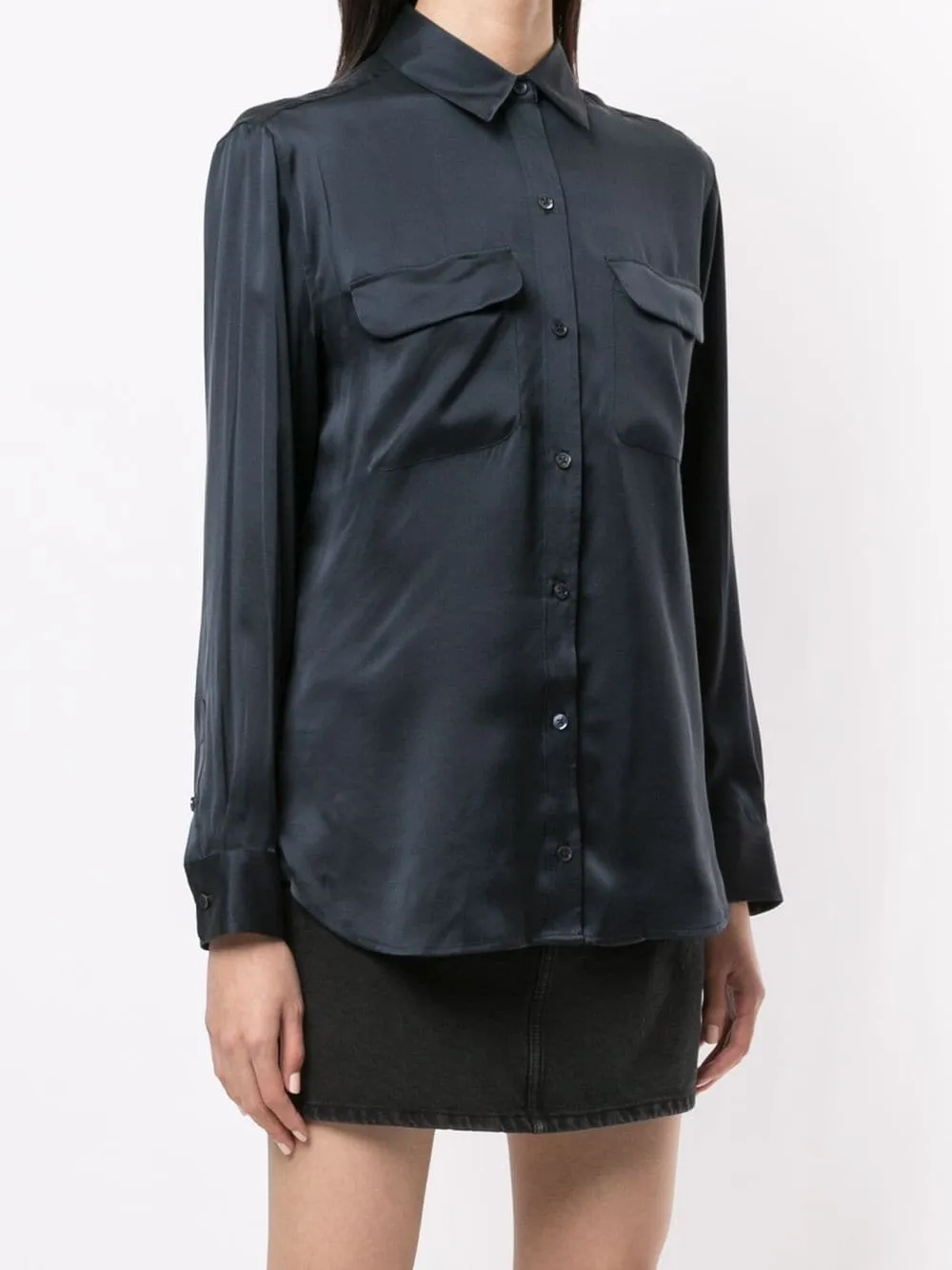   Equipment  Camicia blu in seta  