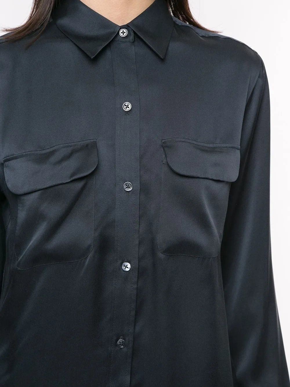   Equipment  Camicia blu in seta  