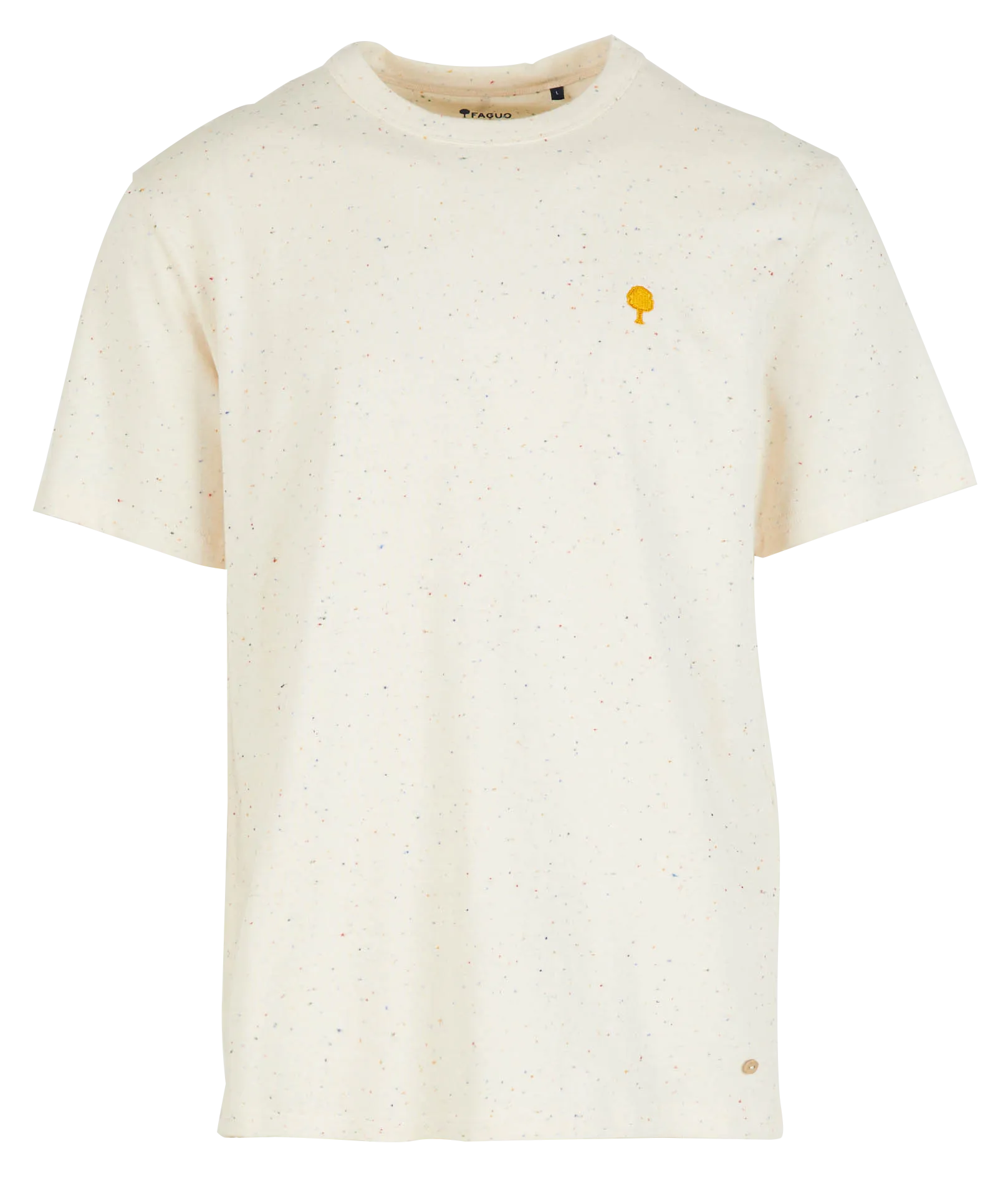  FAGUO   LUGNY - T-shirt ampia scollo tondo puntinata | Beige