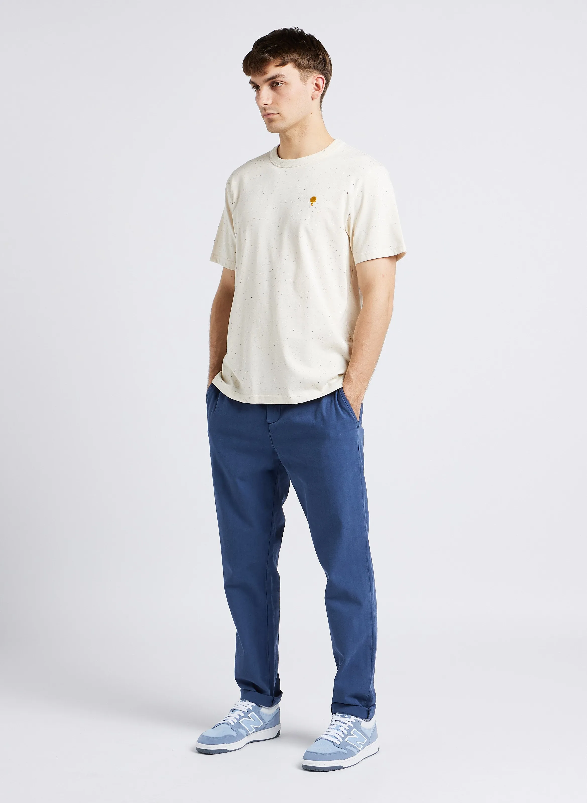  FAGUO   LUGNY - T-shirt ampia scollo tondo puntinata | Beige