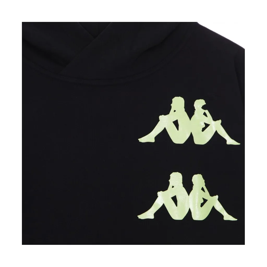 felpa cappuccio uomo authentic floris BLACK/GREEN LIME