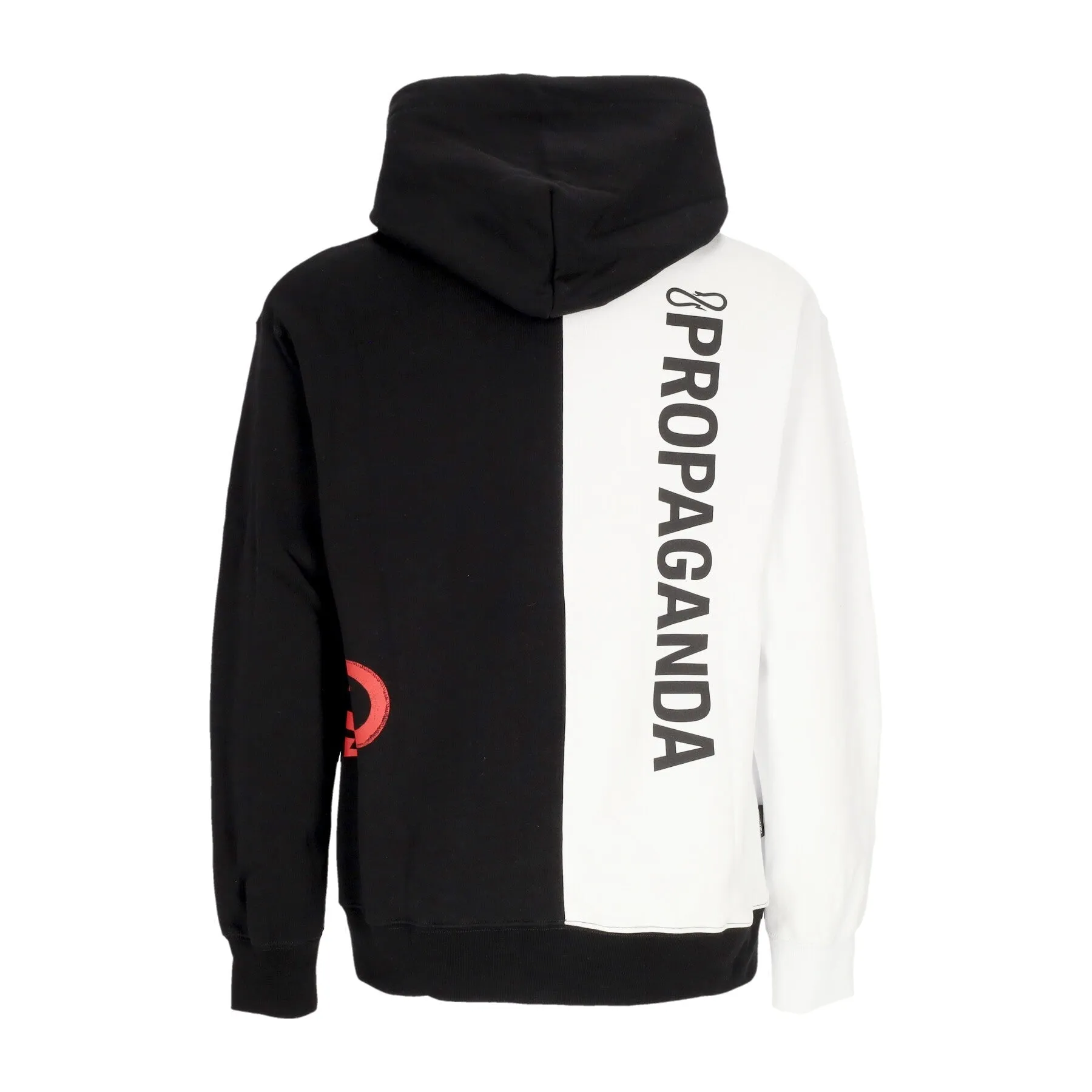 Felpa Cappuccio Uomo Logo Double Hoodie White/black